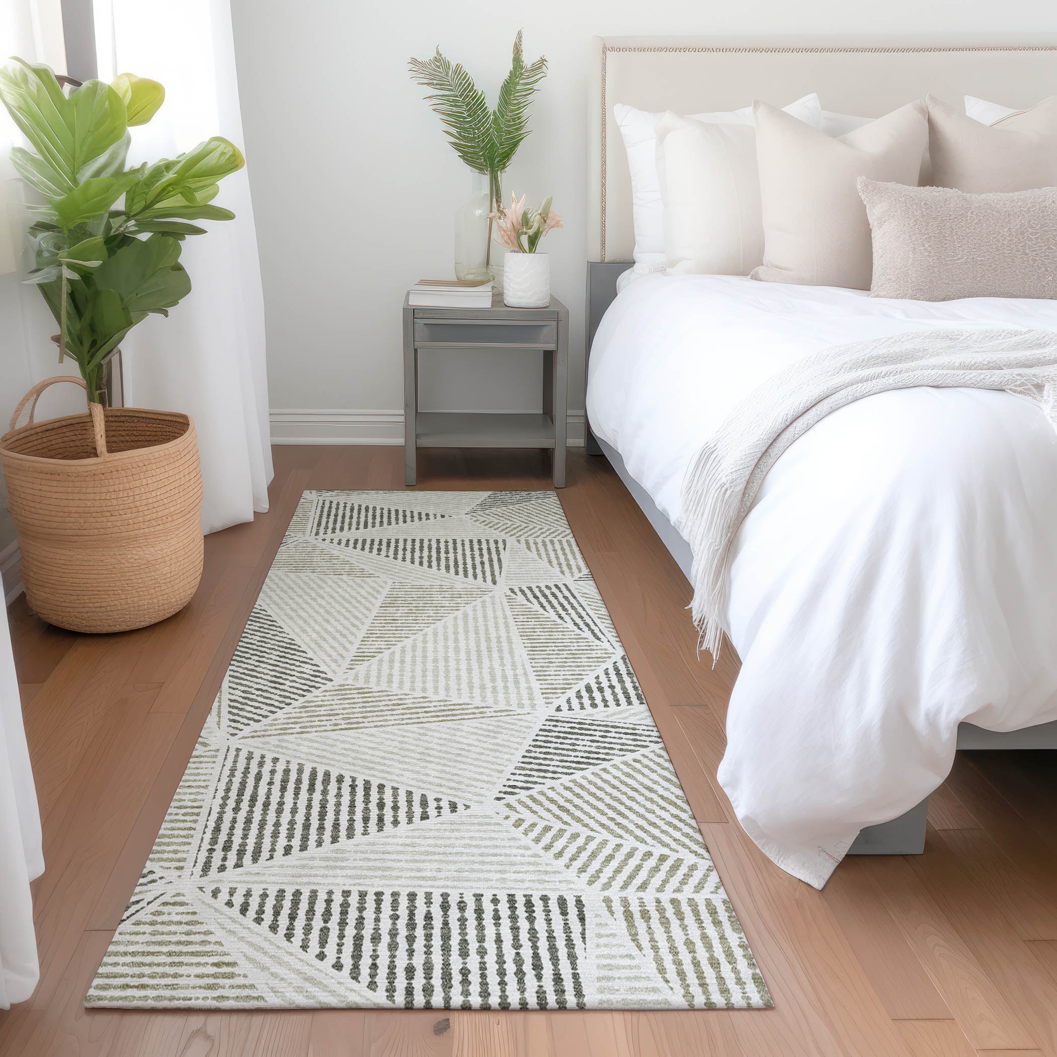 Addison Rugs ACN618TP2X8 Chantille ACN618TP 2 x 7 (ft) Polyester Taupe Rectangular Indoor/Outdoor Abstract Machine washable Runner rug