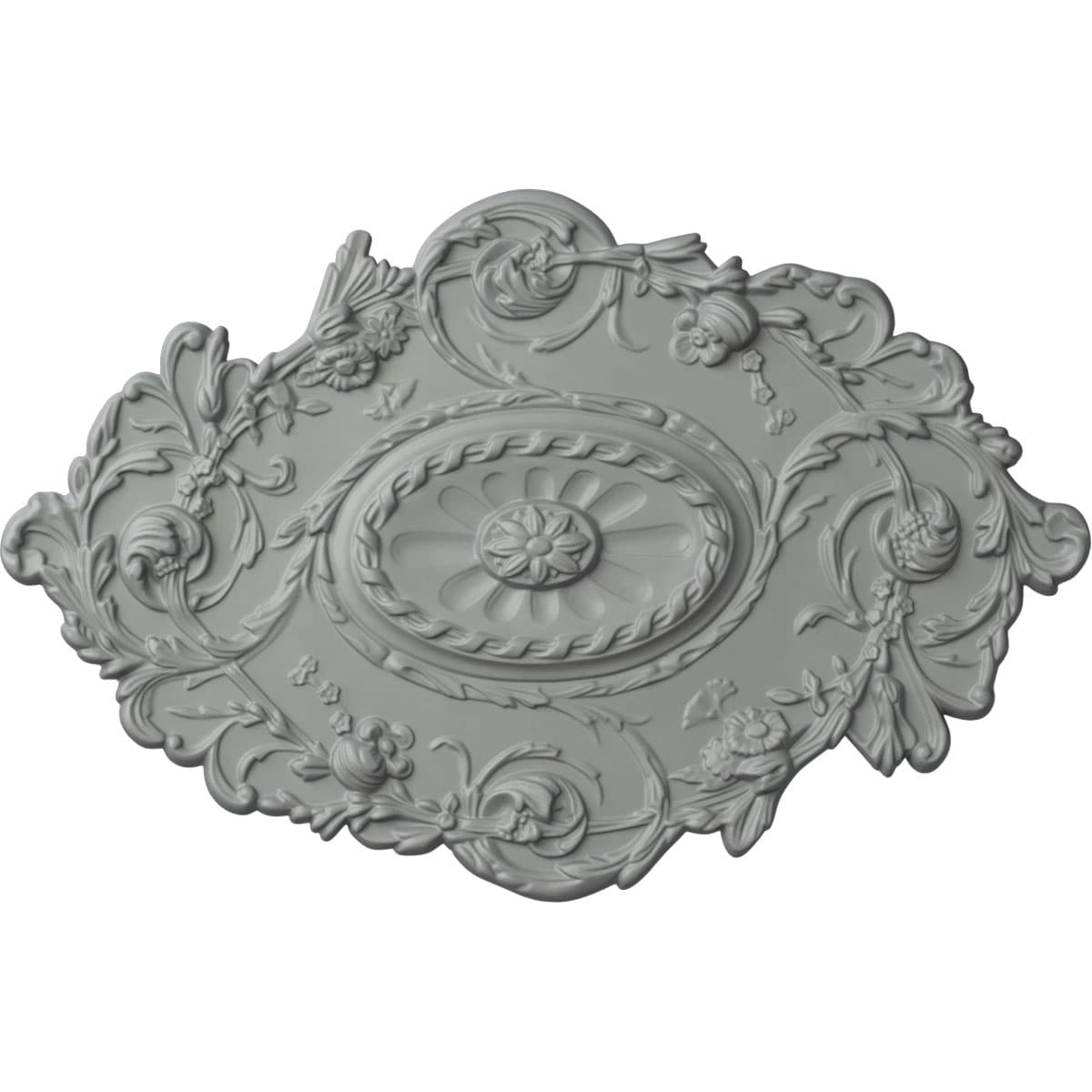 Ekena Millwork CM30SG Strasbourg 30.5-Inches W x 20.0-Inches L Architectural Primed Polyurethane Whole Ceiling Medallion