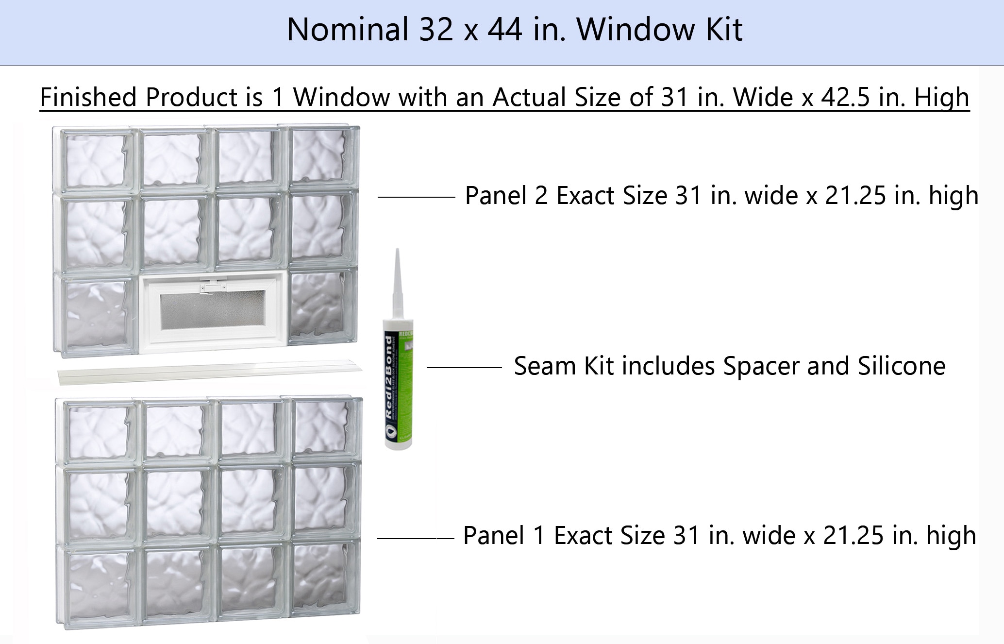 REDI2SET V3244DC Glass-Block-Windows - View #2