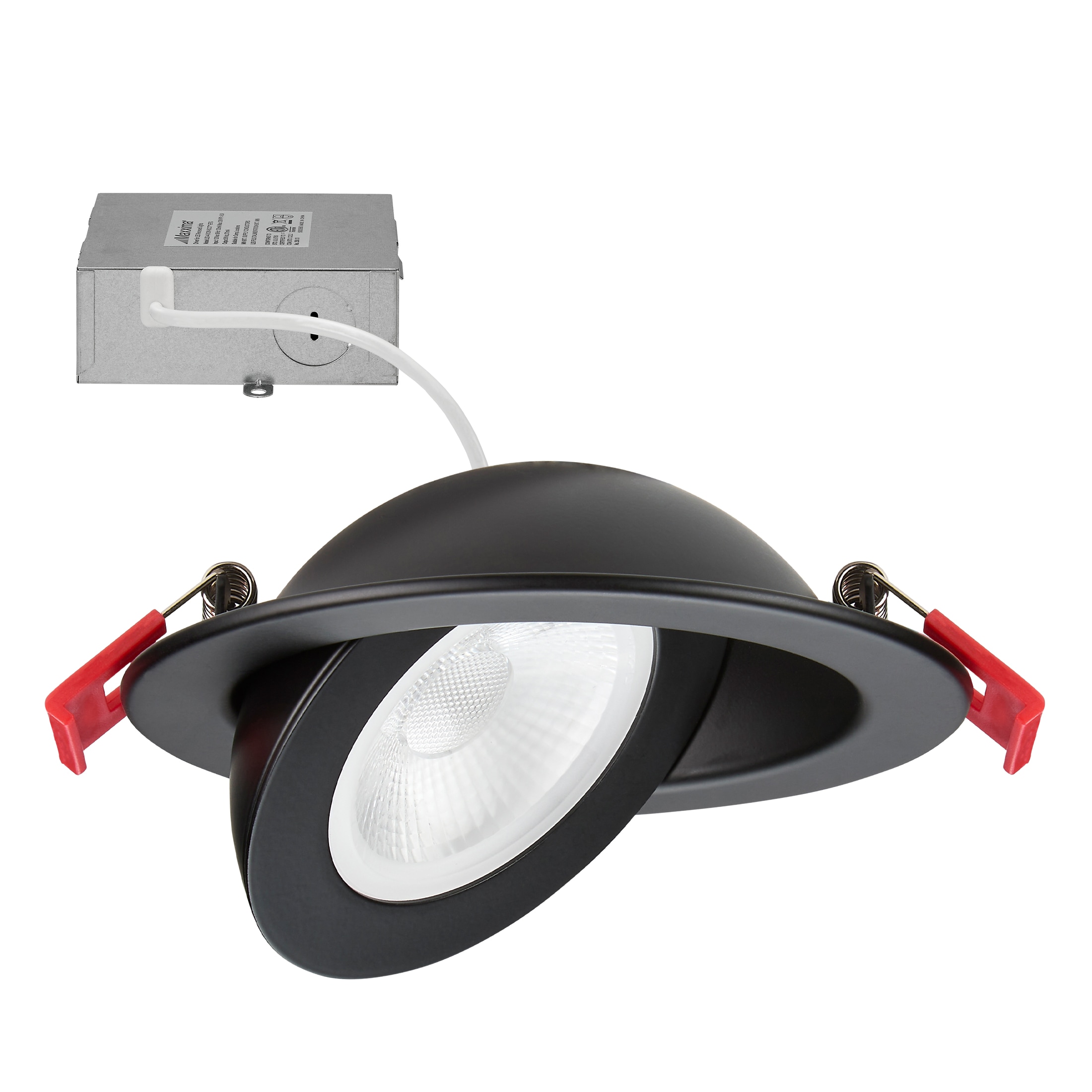Maxxima MRL-S41255B Black 4-in 850 -Lumens Switchable white Square Dimmable LED Damp rated Recessed Downlight