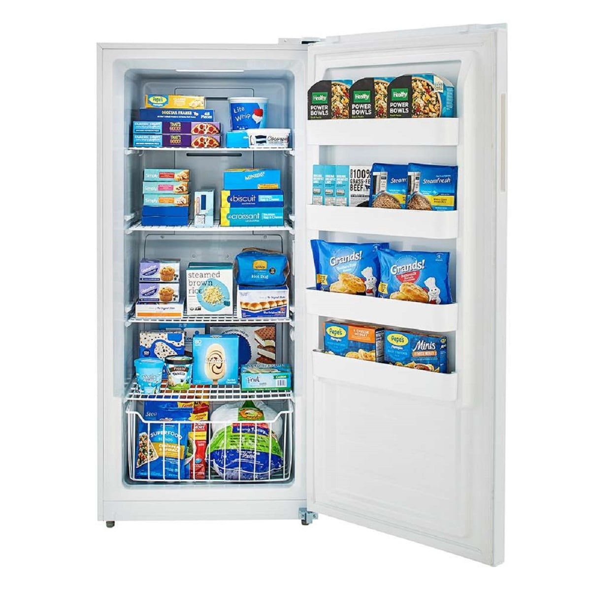 Insignia - 13.8 Cu. ft. Garage Ready Convertible Upright Freezer - Stainless Steel