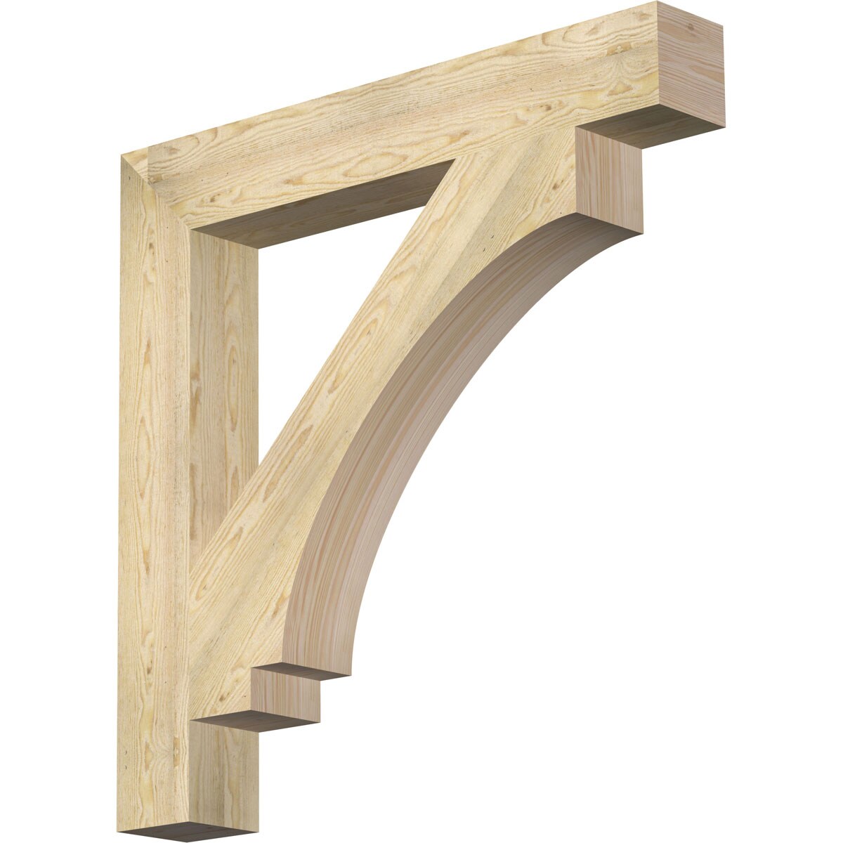 Ekena Millwork BKT06X42X42IMP05RDF Imperial Block Rough Sawn 6-in x 42-in x 42-in Douglas fir Brown Wood Standard bracket