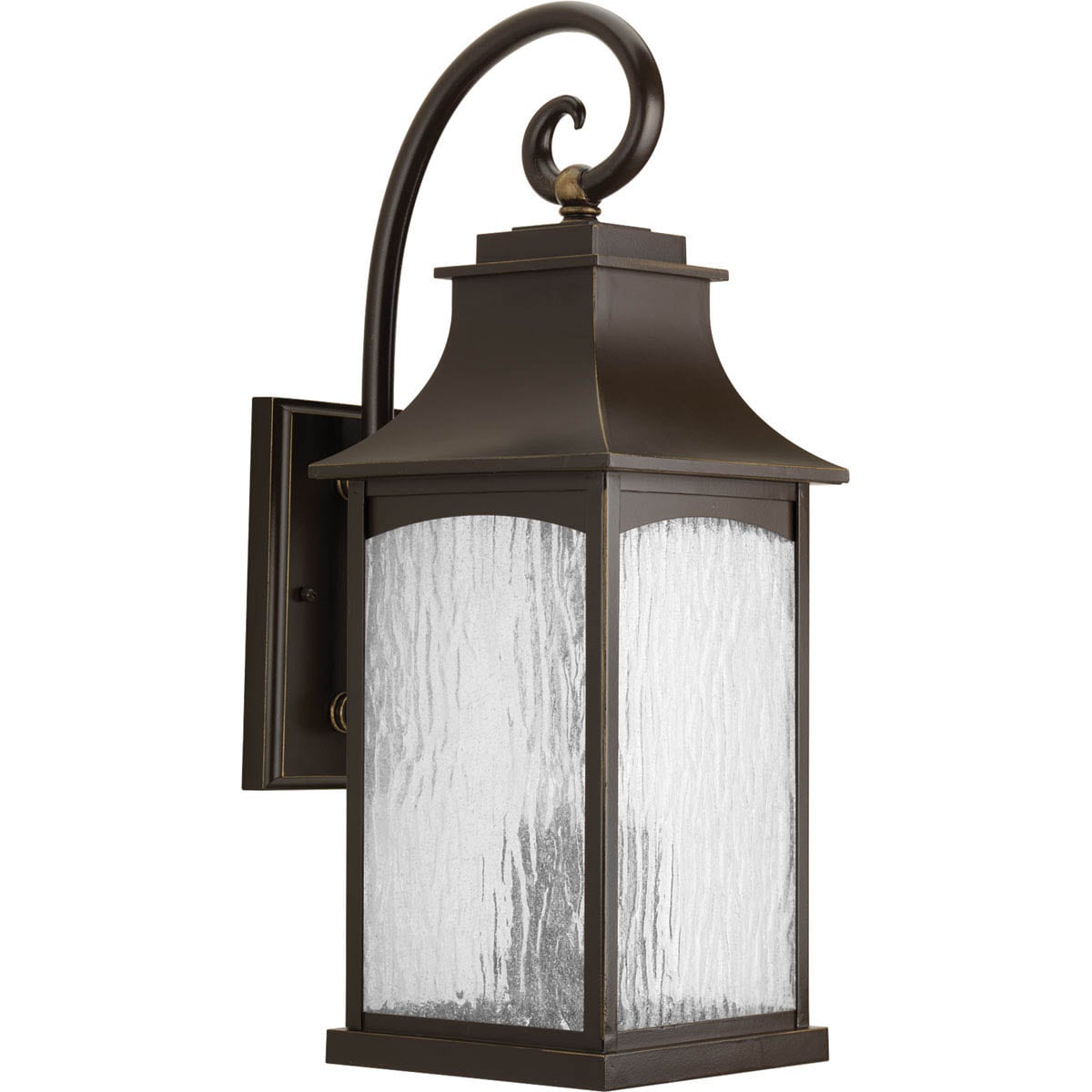 Progress Lighting Maison Oil Rubbed Bronze Transitional Seeded Glass Lantern Pendant Light