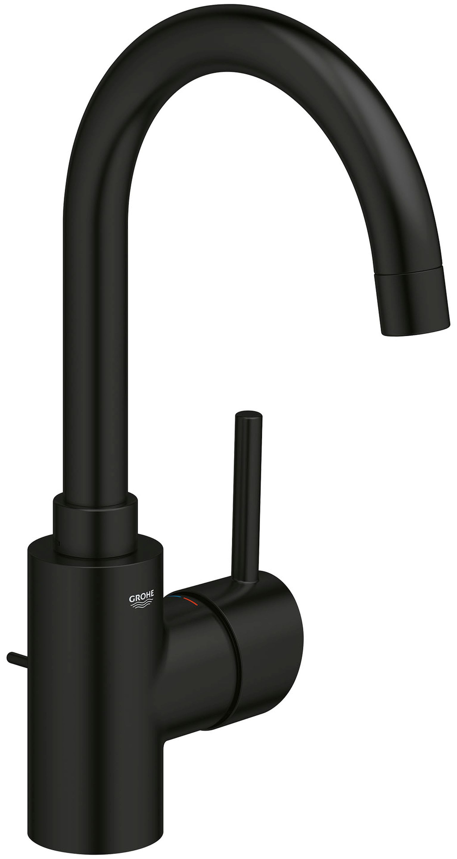 GROHE 321382431 Matte Black Single hole 1-handle Swivel Residential Handle Bathroom Sink Faucet
