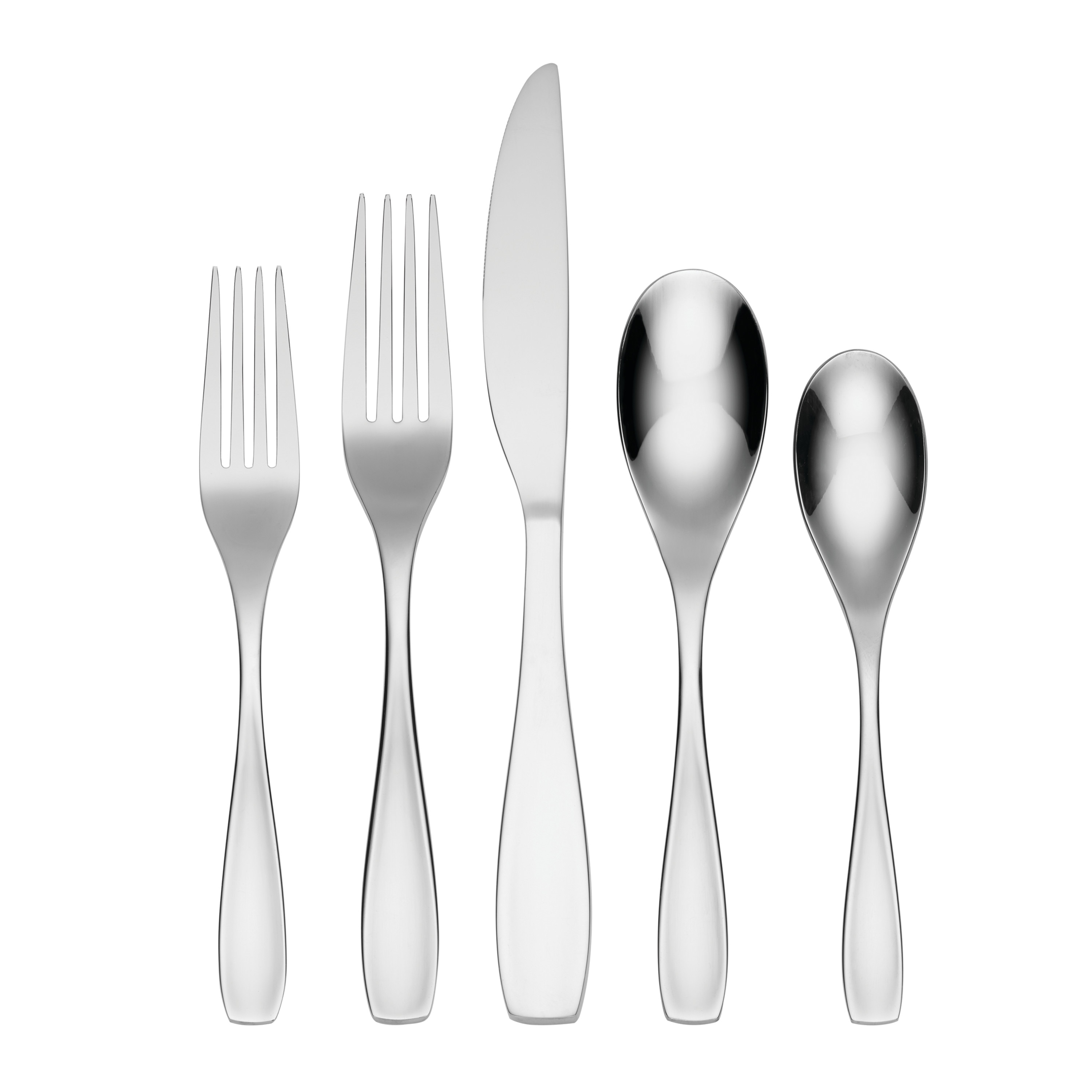 Oneida Calm 45-Pieces Polished Modern Flatware H208045A at Lowes.com