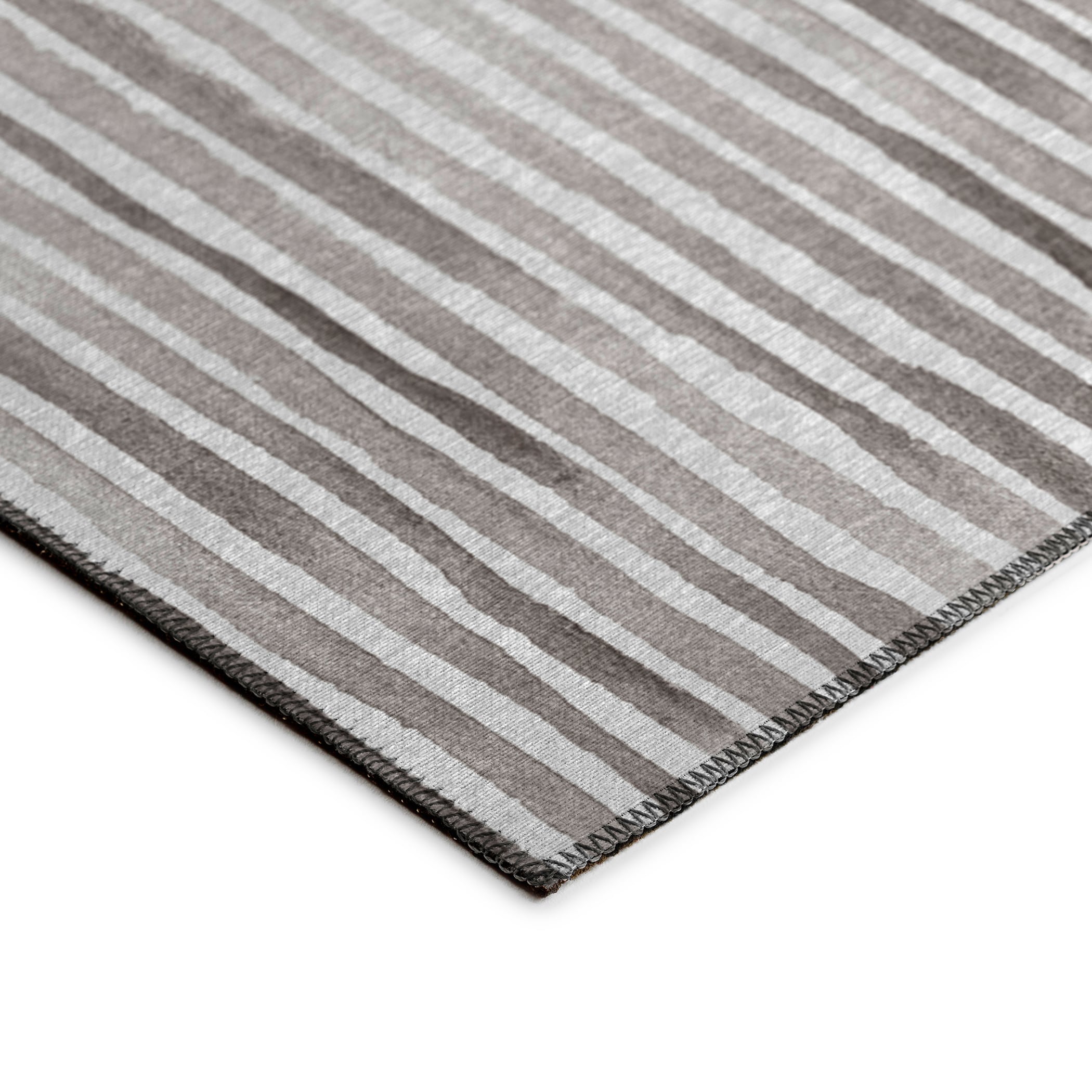 Coastal Tranquility Gray Chenille 10' x 14' Washable Area Rug