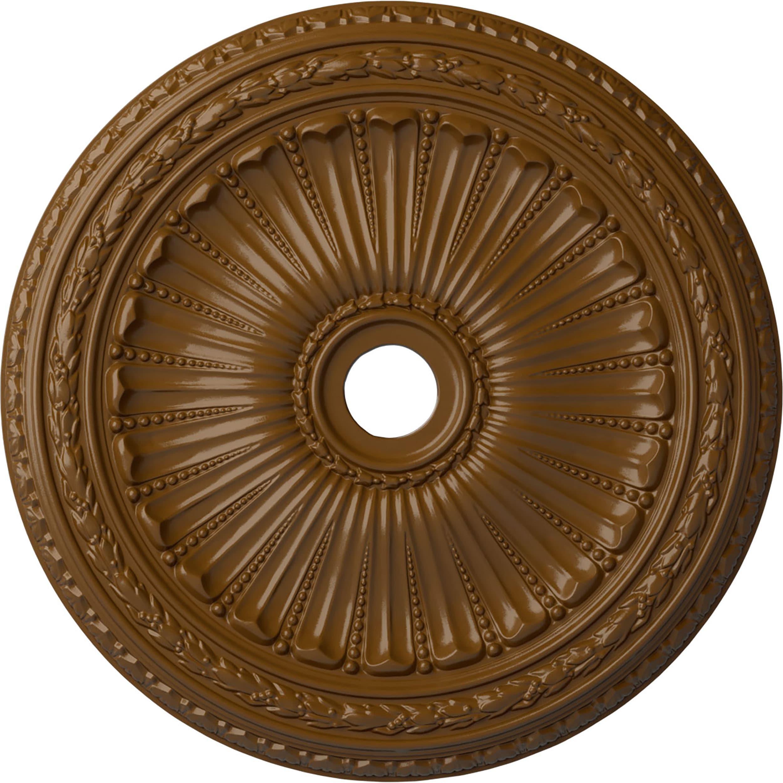 Ekena Millwork CM35VISTF Viceroy 35.125-in W x 35.125-in L Painted Smokey Topaz Polyurethane Whole Ceiling Medallion