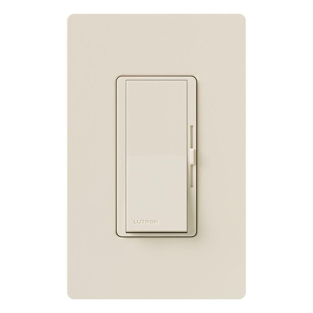 Lutron DVWFSQ-FH-LA Diva Fan Control 1.5 -Amp 3-speed Rocker Fan Control Wall Plate Included , Light Almond