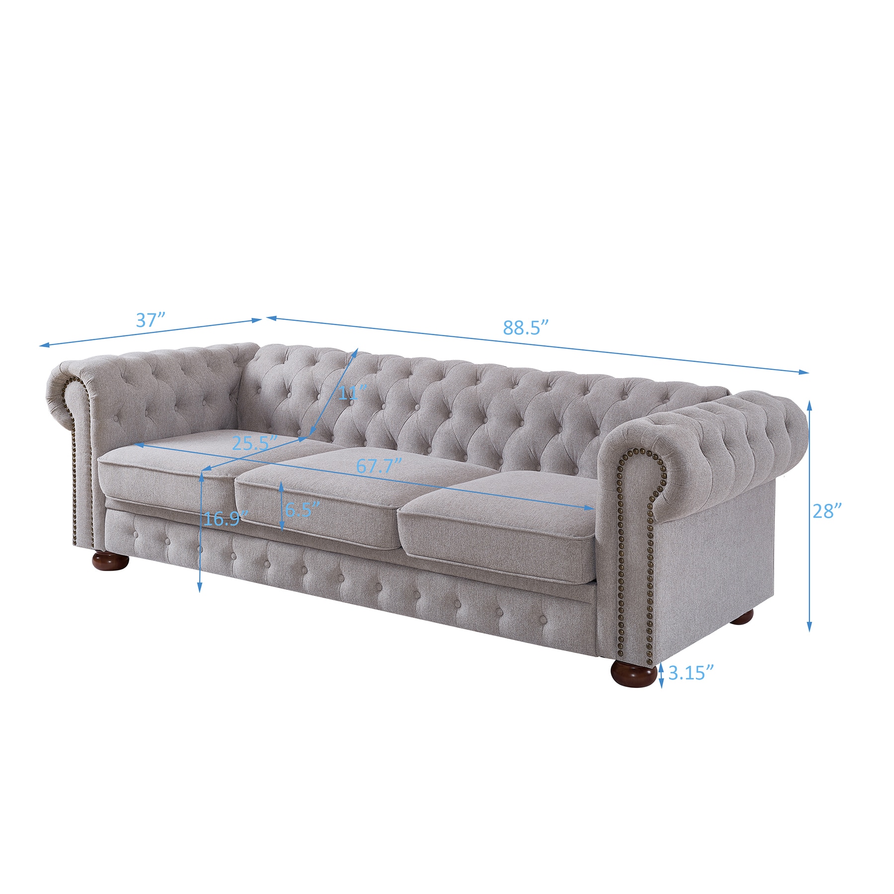 SINOFURN SYA3100028BG Sofas-Loveseats - View #5