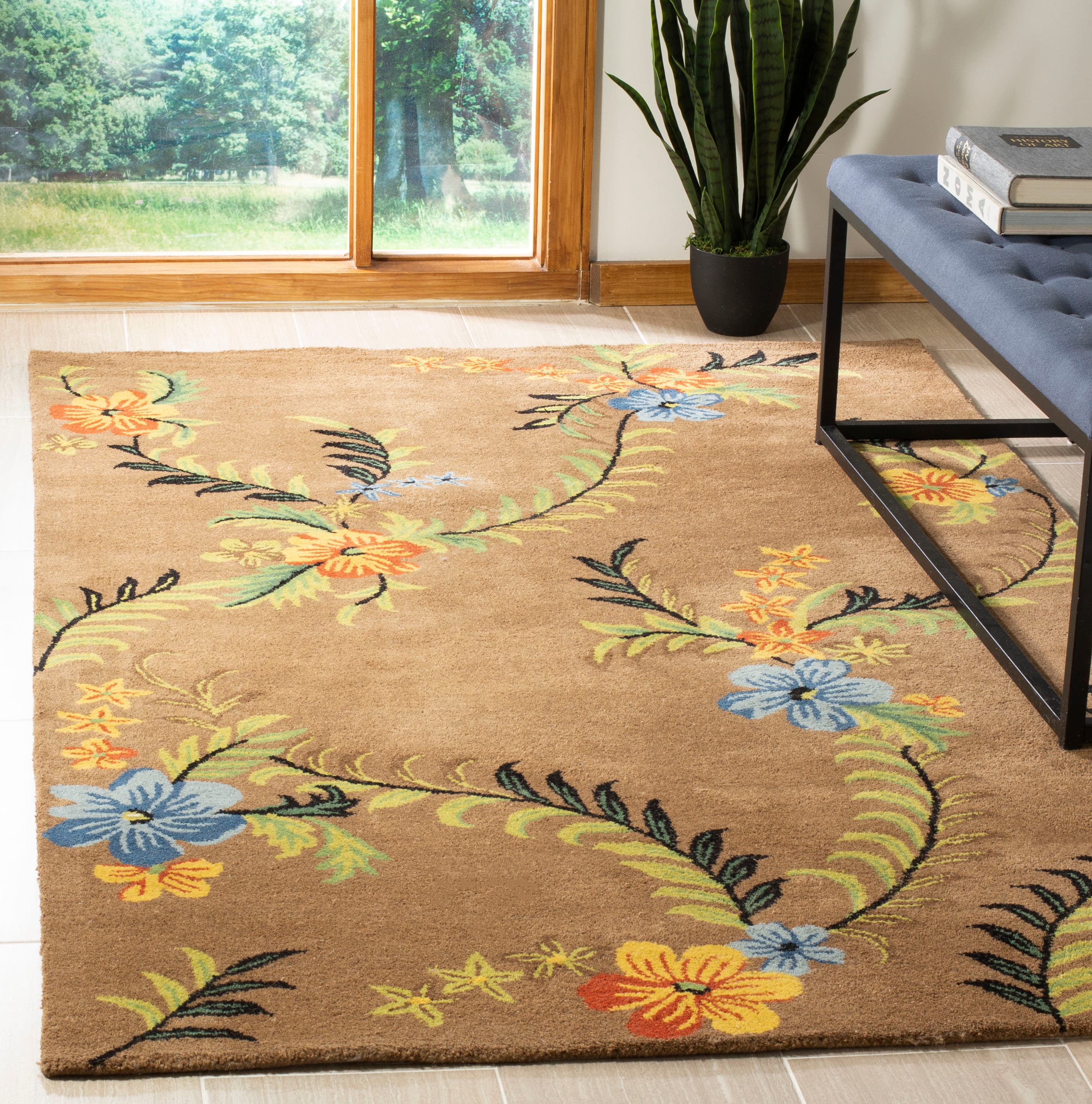 Garland Rug Quatro 5 Ft. x 7 Ft. Area Rug Mocha 