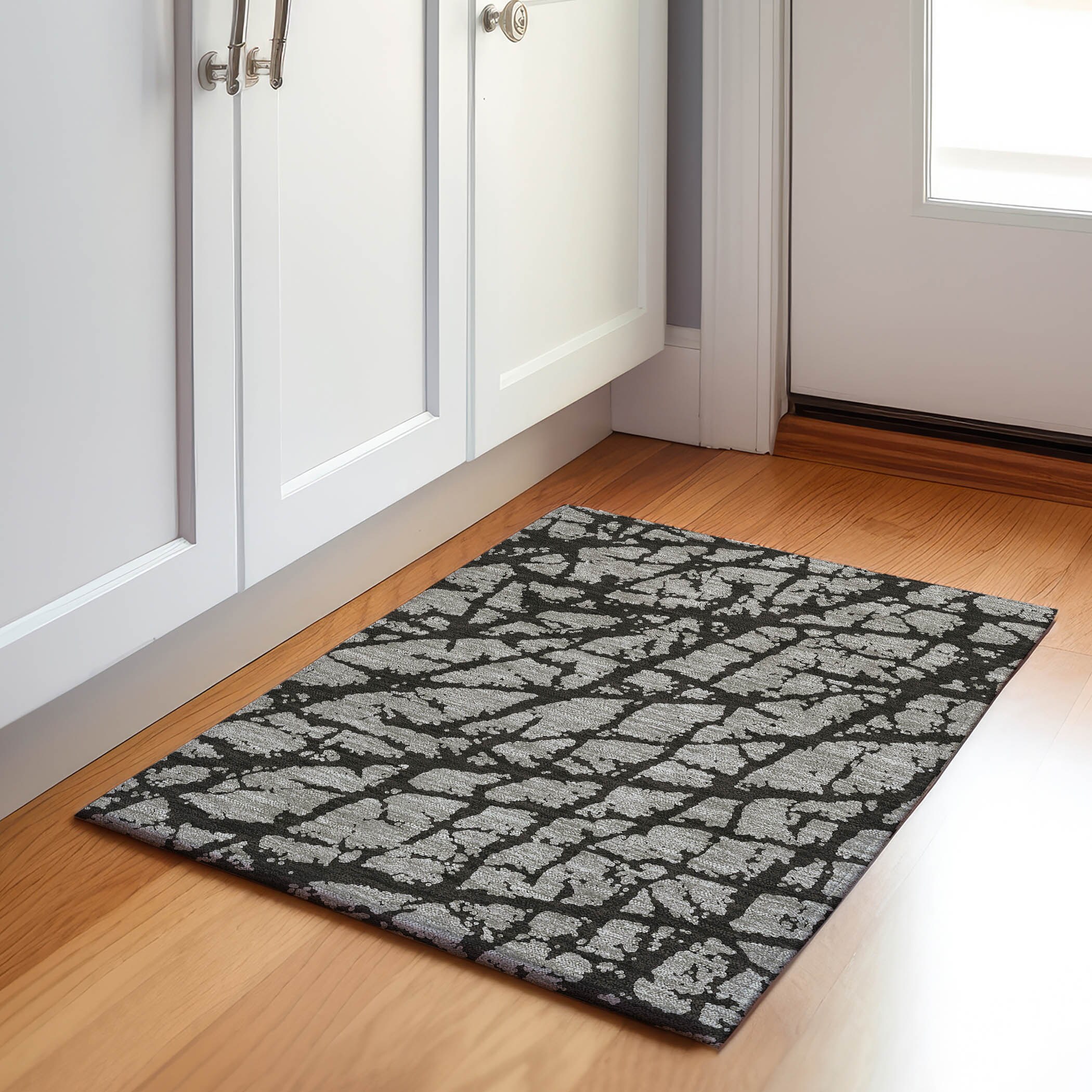 Addison Rugs AMF514GO8X10 Mayfield AMF514GO 8 x 10 (ft) Loomed Polyester Gold Rectangular Indoor Abstract Machine washable Area rug