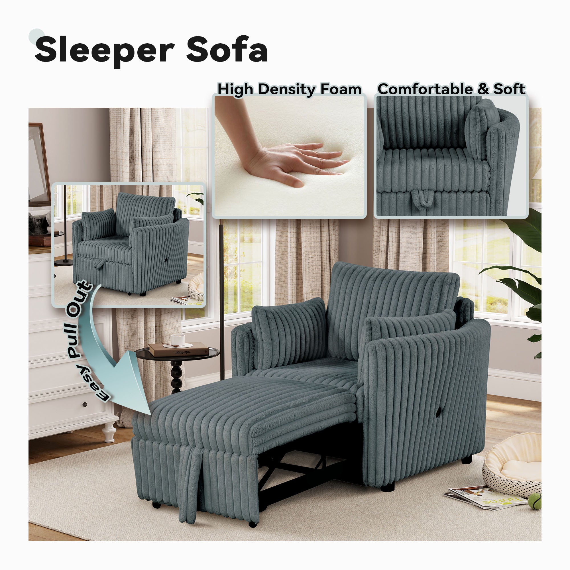 Boyel Living BL-SL64002DGCH Sofas-Loveseats - View #5