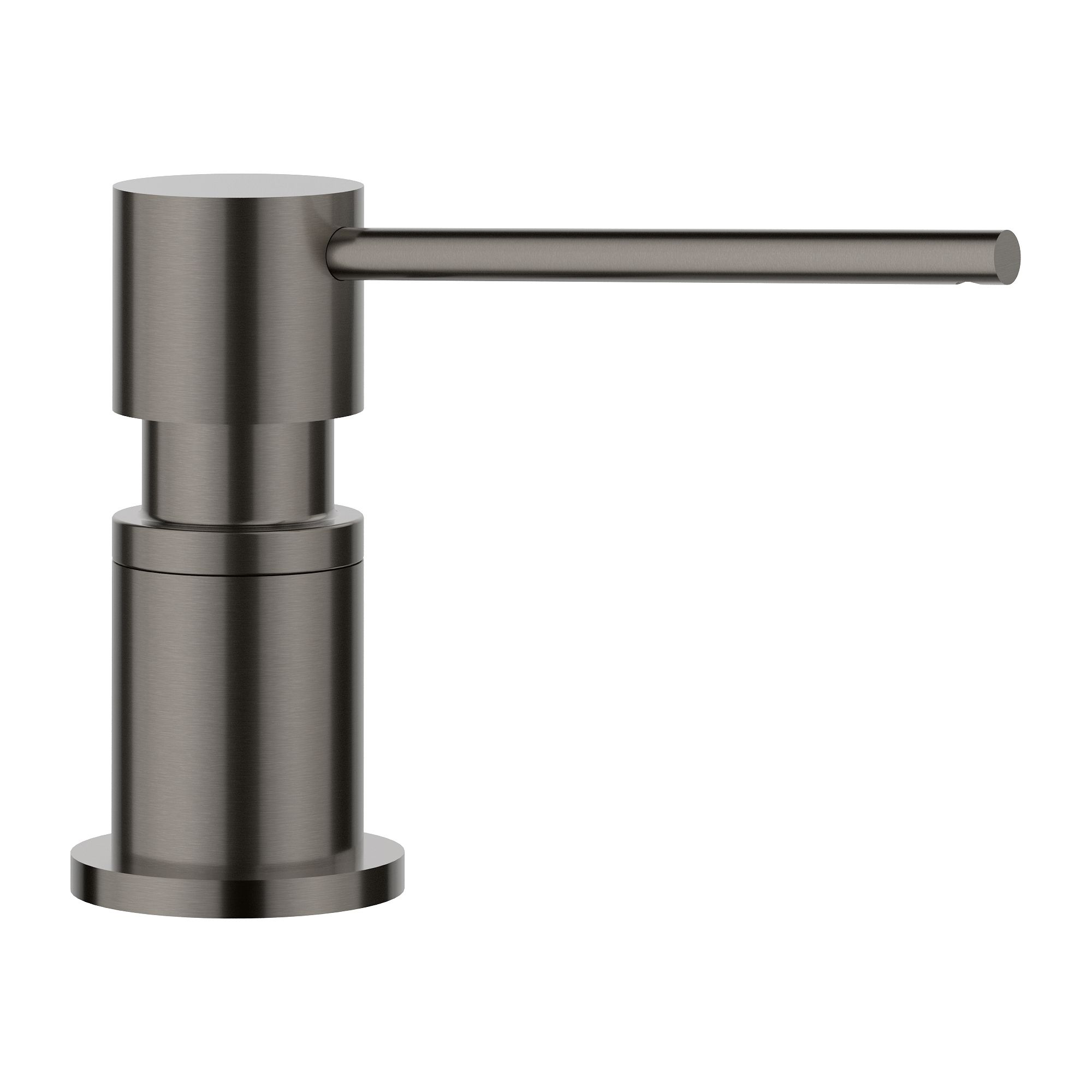 Blanco 527743 Satin Dark Steel 10-oz. Capacity Deck-mount Soap and Lotion Dispenser