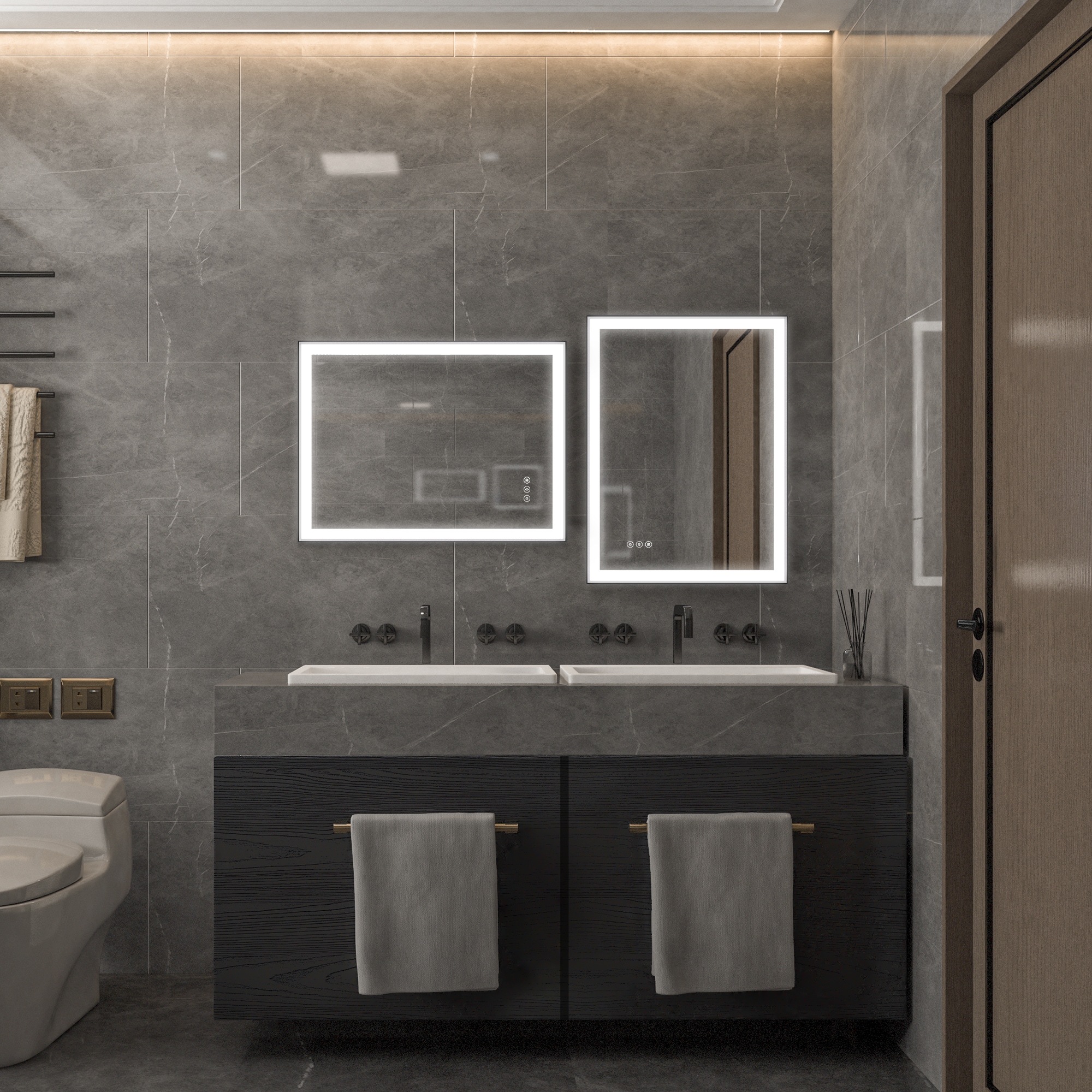 Maxax MS02-2432-BB Framed-Bath-Mirrors - View #2