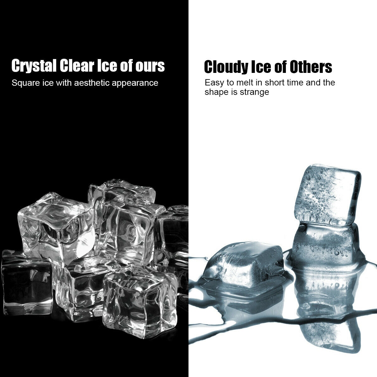 Clear Ice Machine  Indoor Square Cube Ice Maker - Sapphire Appliances