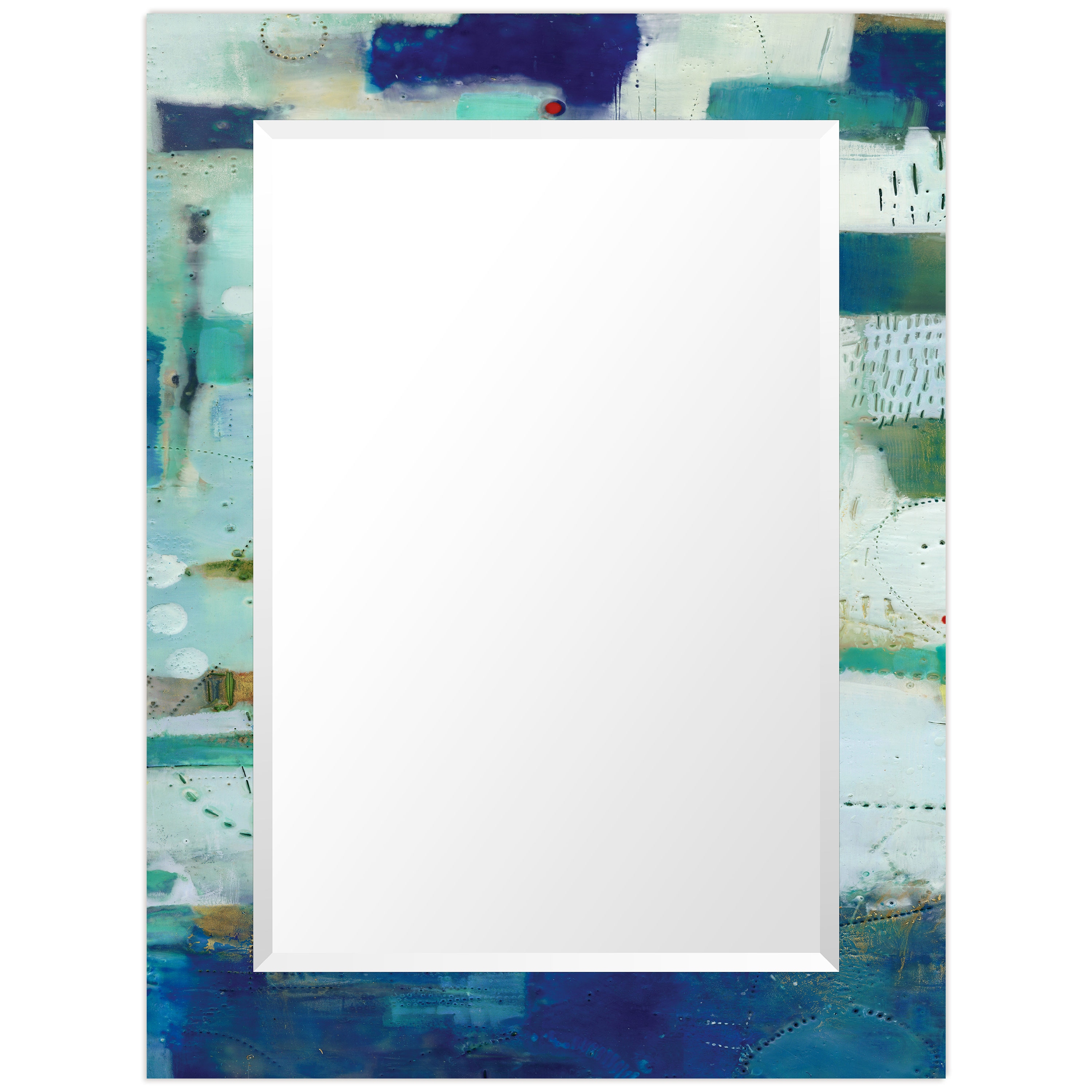 Empire Art Direct TAM-123759-4030 30-Inches W x 40-Inches H Rectangle Multicolored Beveled Wall Mirror