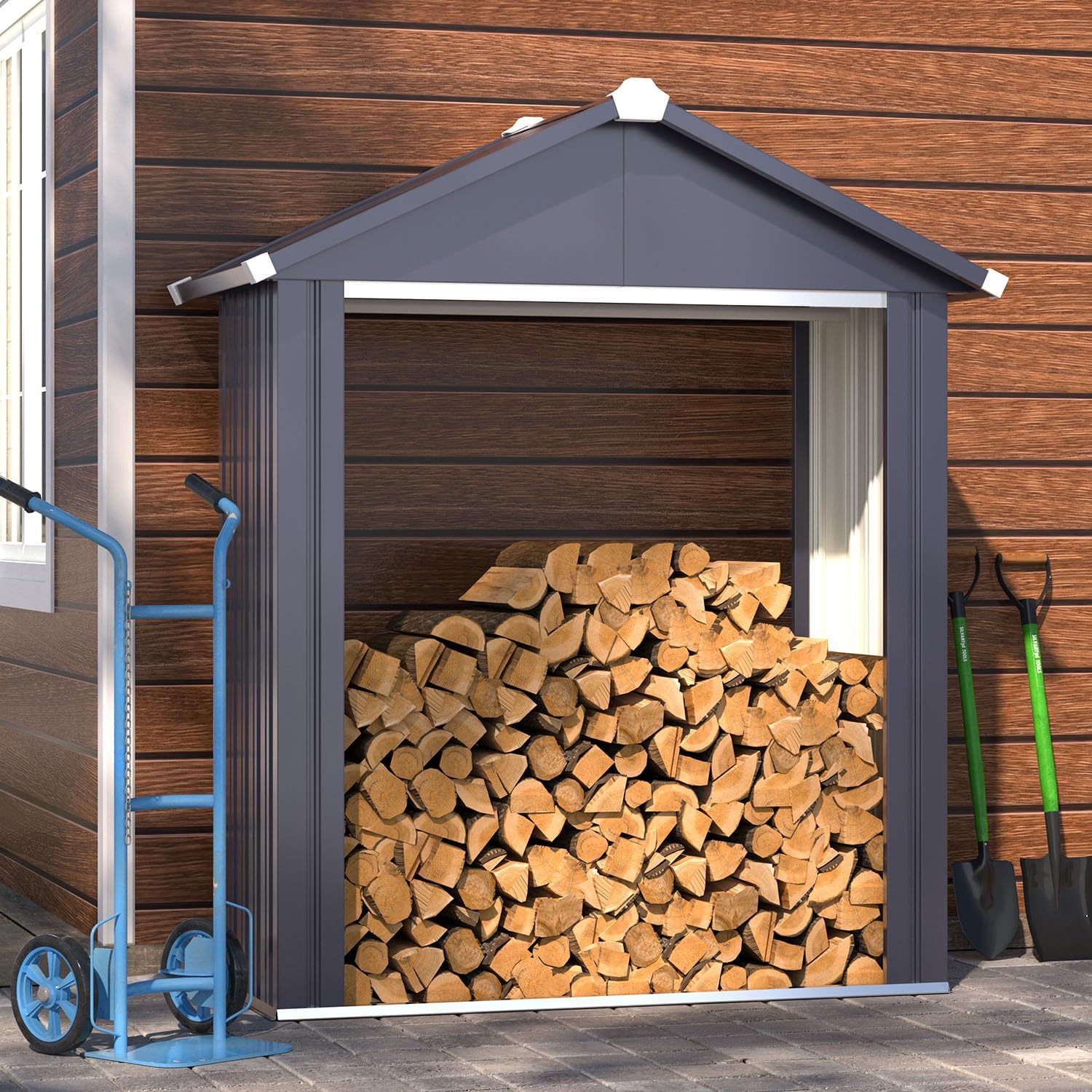 AECOJOY 16354GR-LS02 Metal-Storage-Buildings-Sheds - View #3