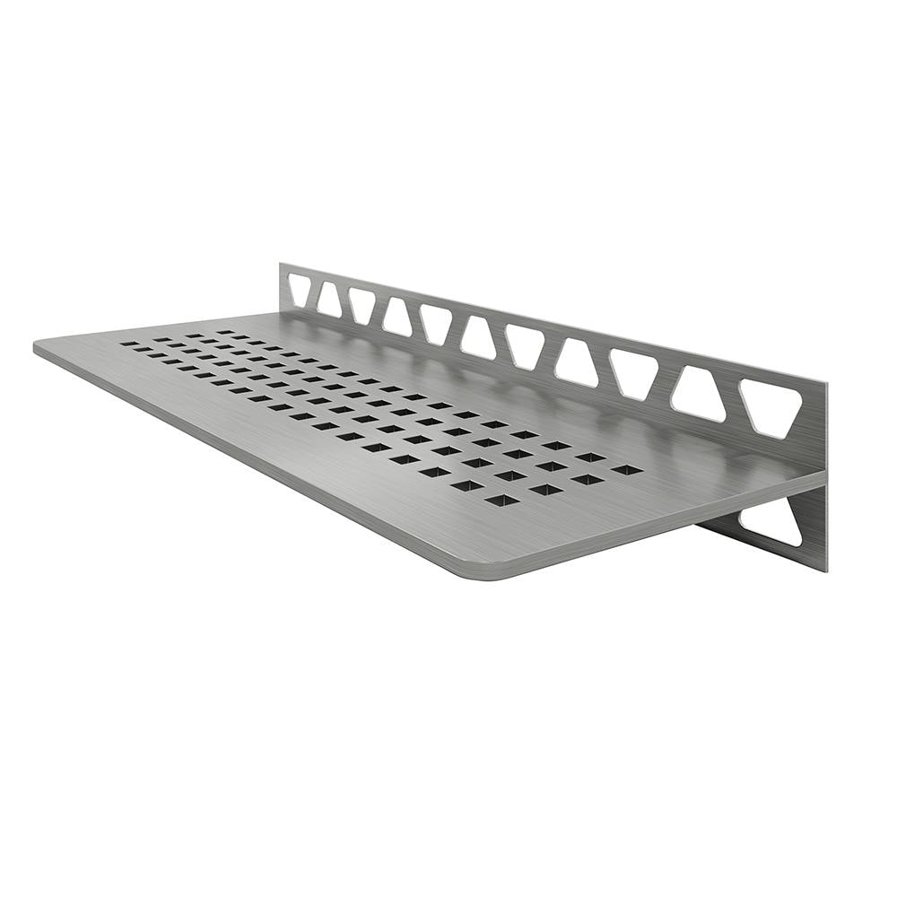 Schluter Systems Shelf Rectangular Wall Square Brushed Stainless Steel ...