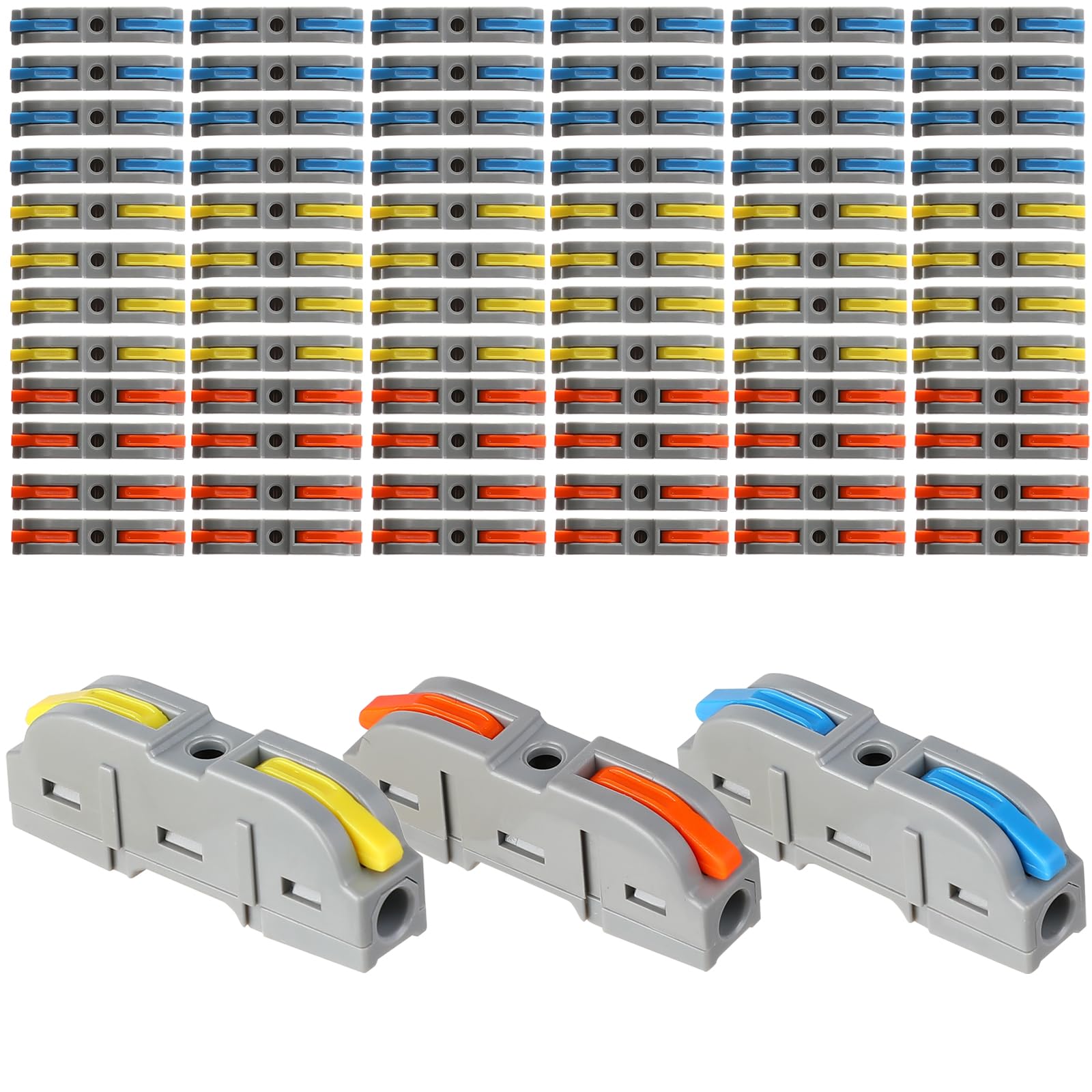 Misopily Lever Wire Connectors Kit 34PCS Quick Connect Inline Splice ...