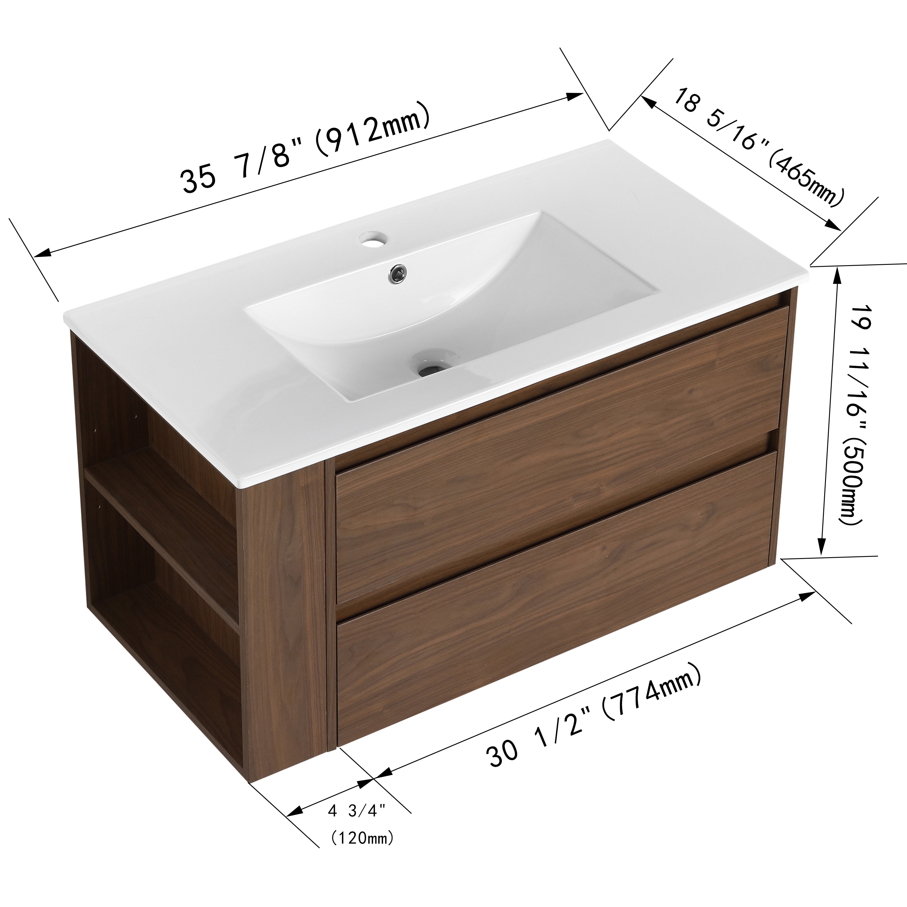 WELLFOR GLEM-00061 Bath-Vanity-Combo - View #4