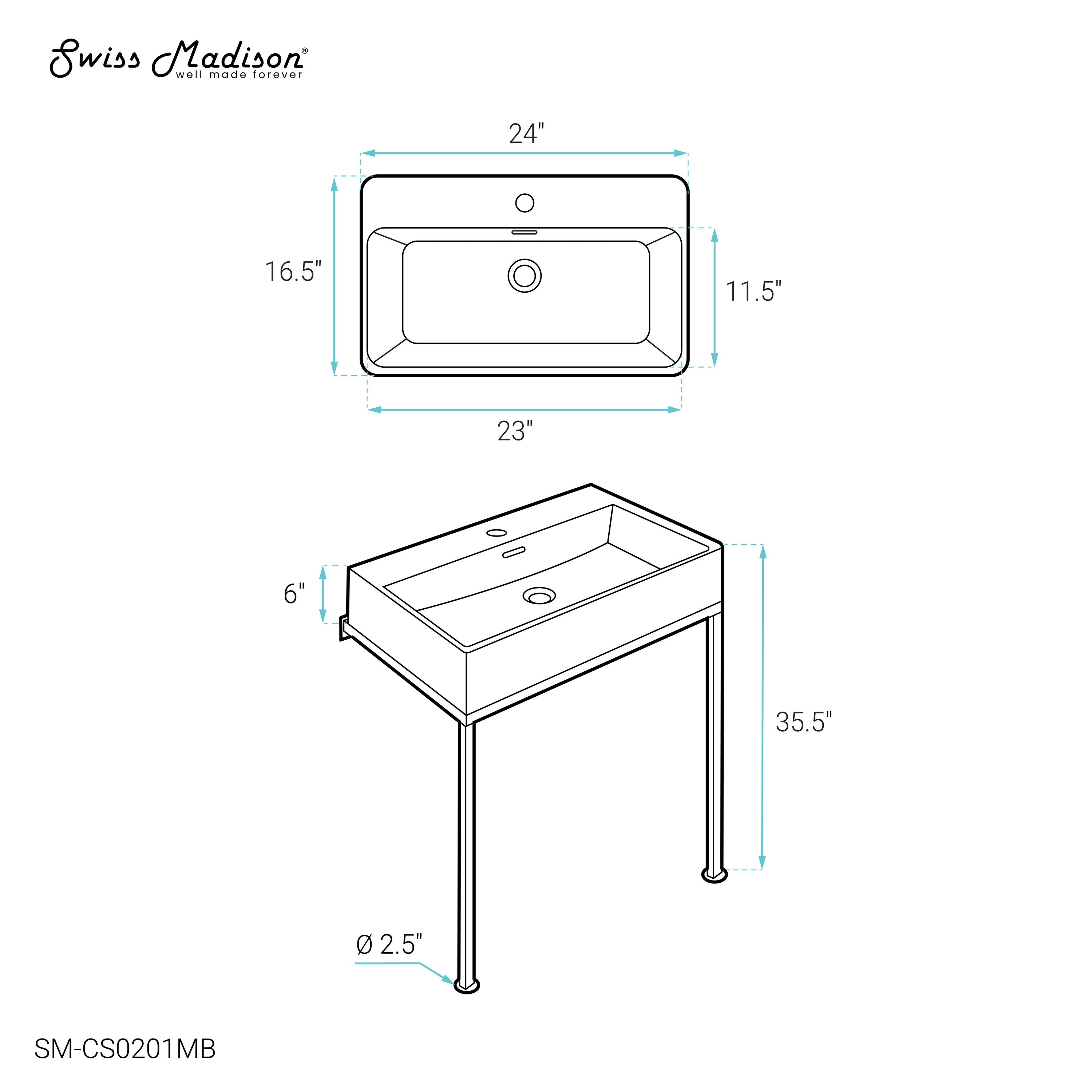 Swiss Madison SM-25-CSBAS10GB Console-Sinks - View #7