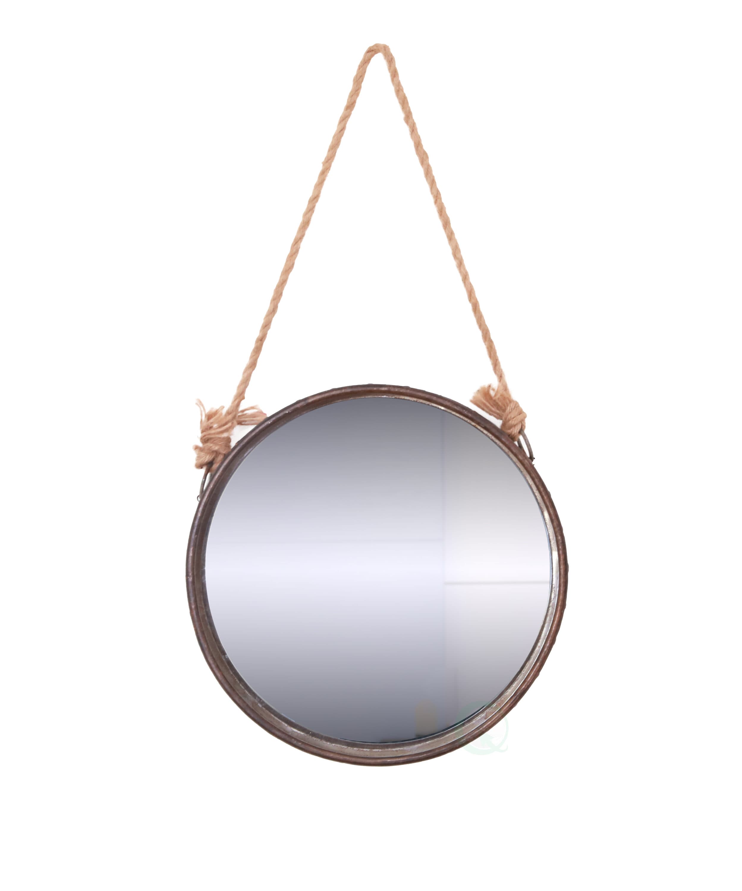 Vintiquewise QI003635.L 16-Inches W x 16.0-Inches H Round Clear/metal Framed Wall Mirror