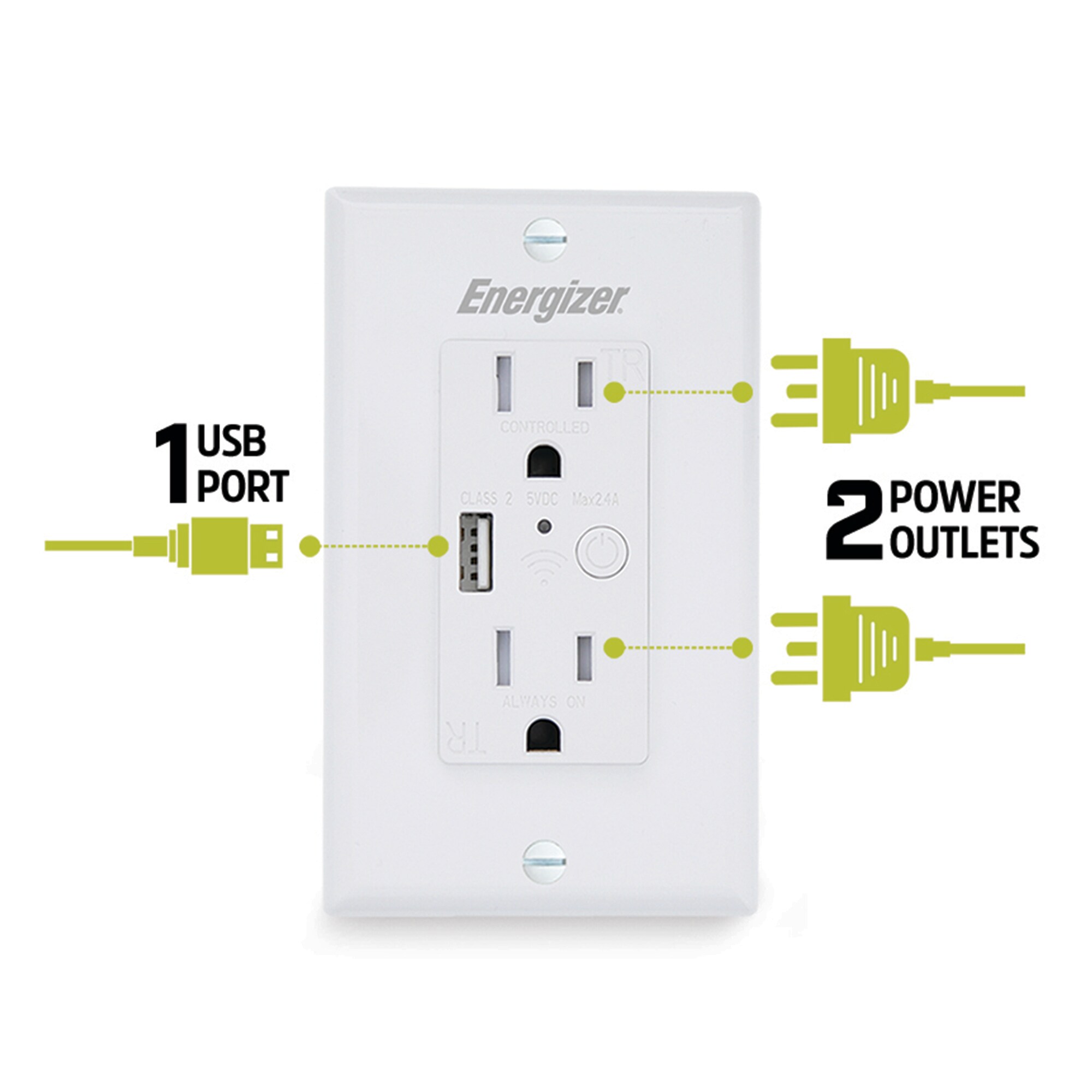 Energizer Connect EWO3-1001-WHT receptacles - View #3