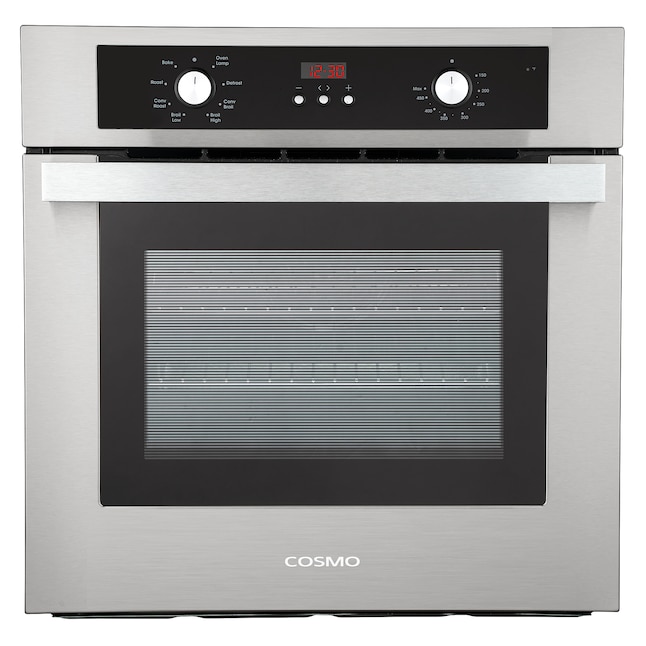 Cosmo 24-in Single Electric Wall Oven True Convection (Stainless Steel) in  the Single Electric Wall Ovens department at