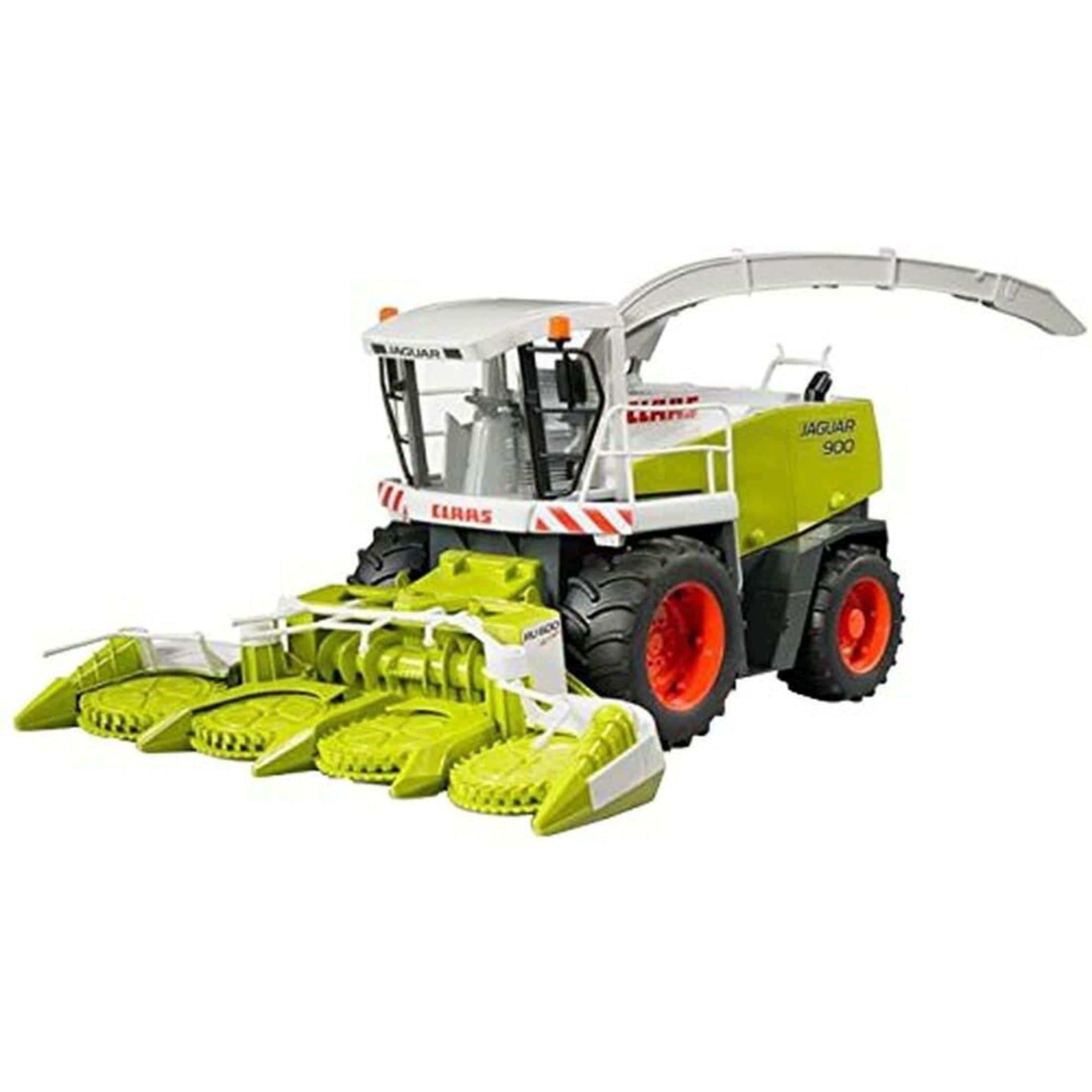 Lehman's 1393604 Bruder Toys Claas Jaguar 900 Field Chopper – Detailed Forage Harvester with Maize Header - Adjustable Discharge Spout - Opening Housing Flaps - and Realistic Treaded Tires
