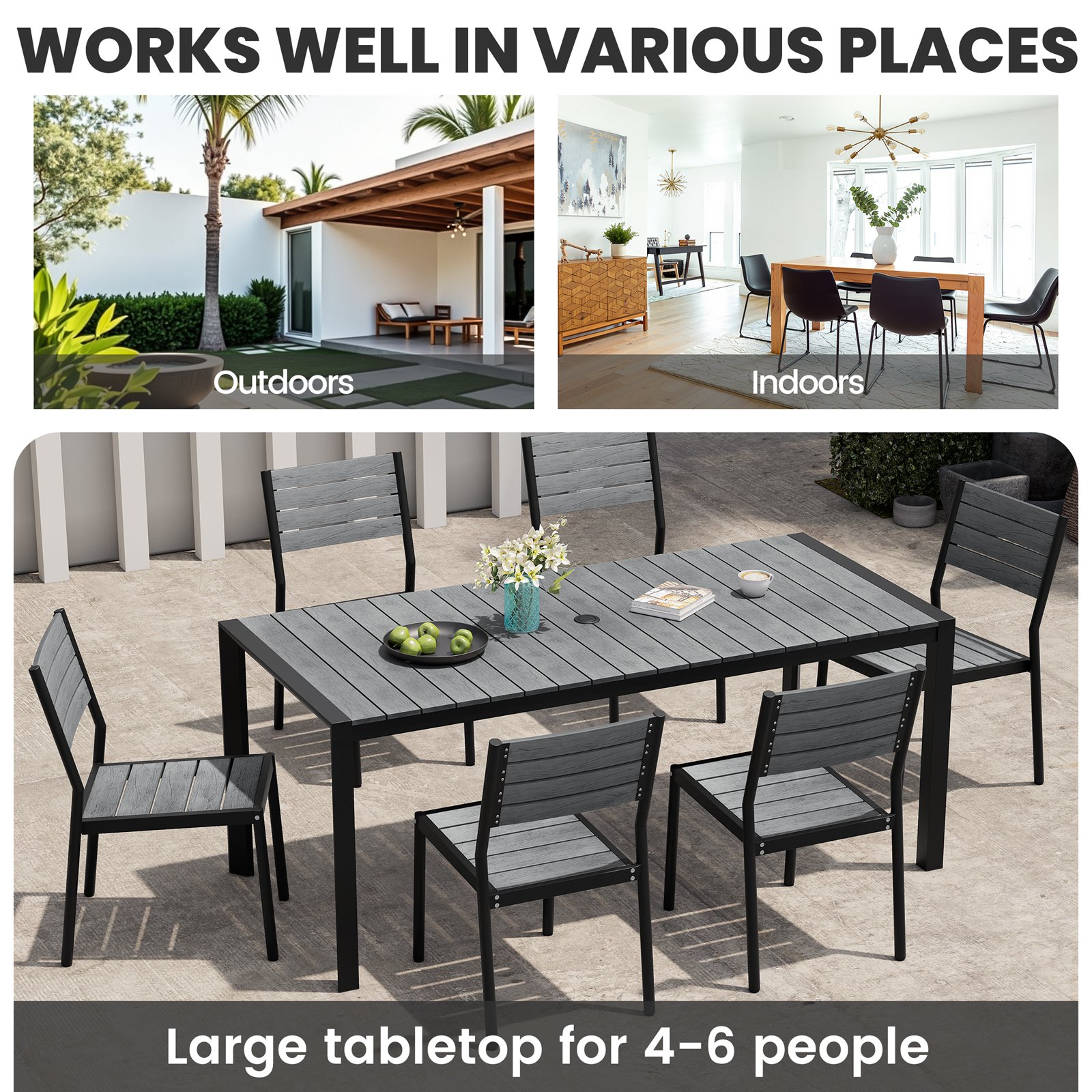 Crestlive Products CL-TB062GRY180 Patio-Tables - View #7