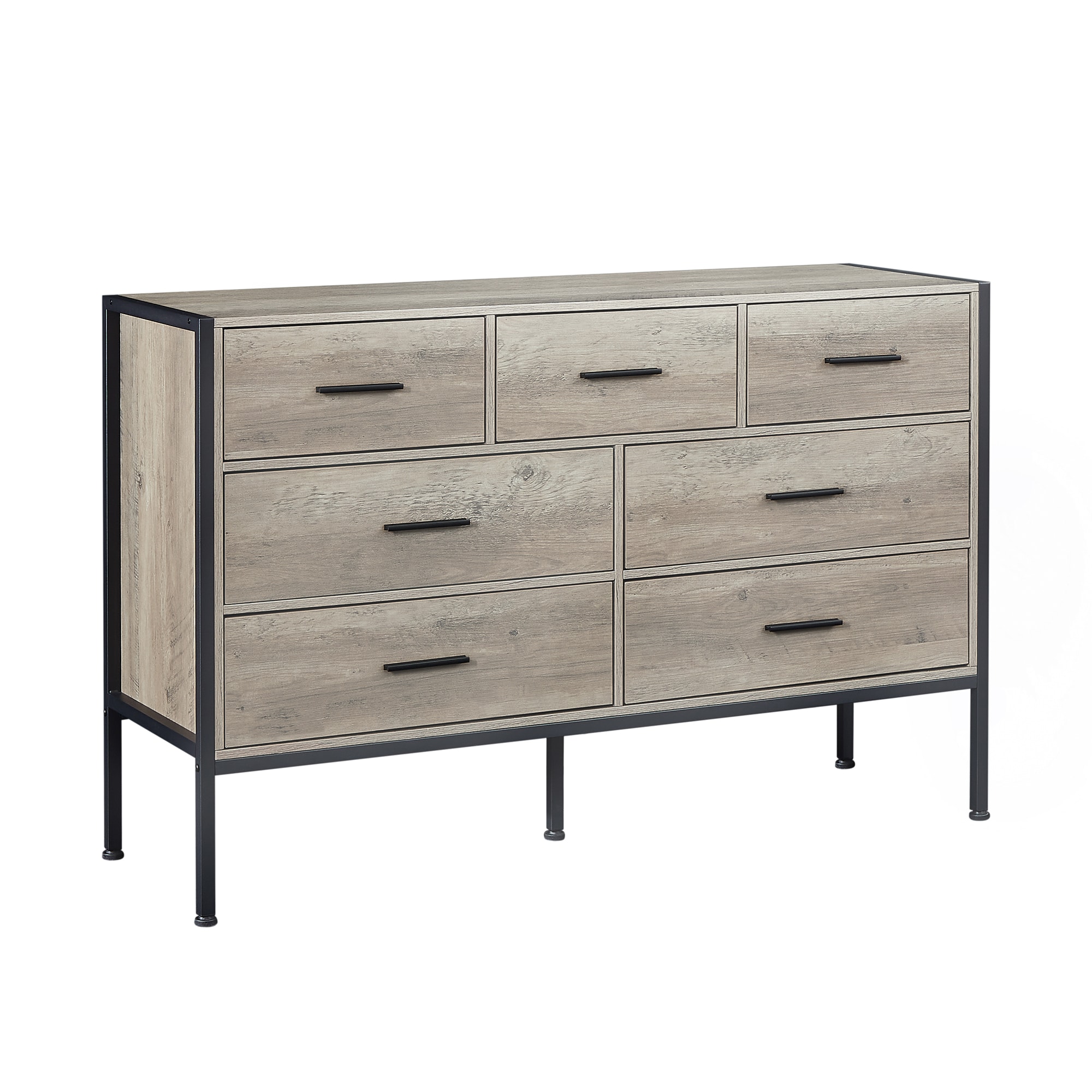 SINOFURN SYC250004GY Gray 7 -Drawer Combo dresser