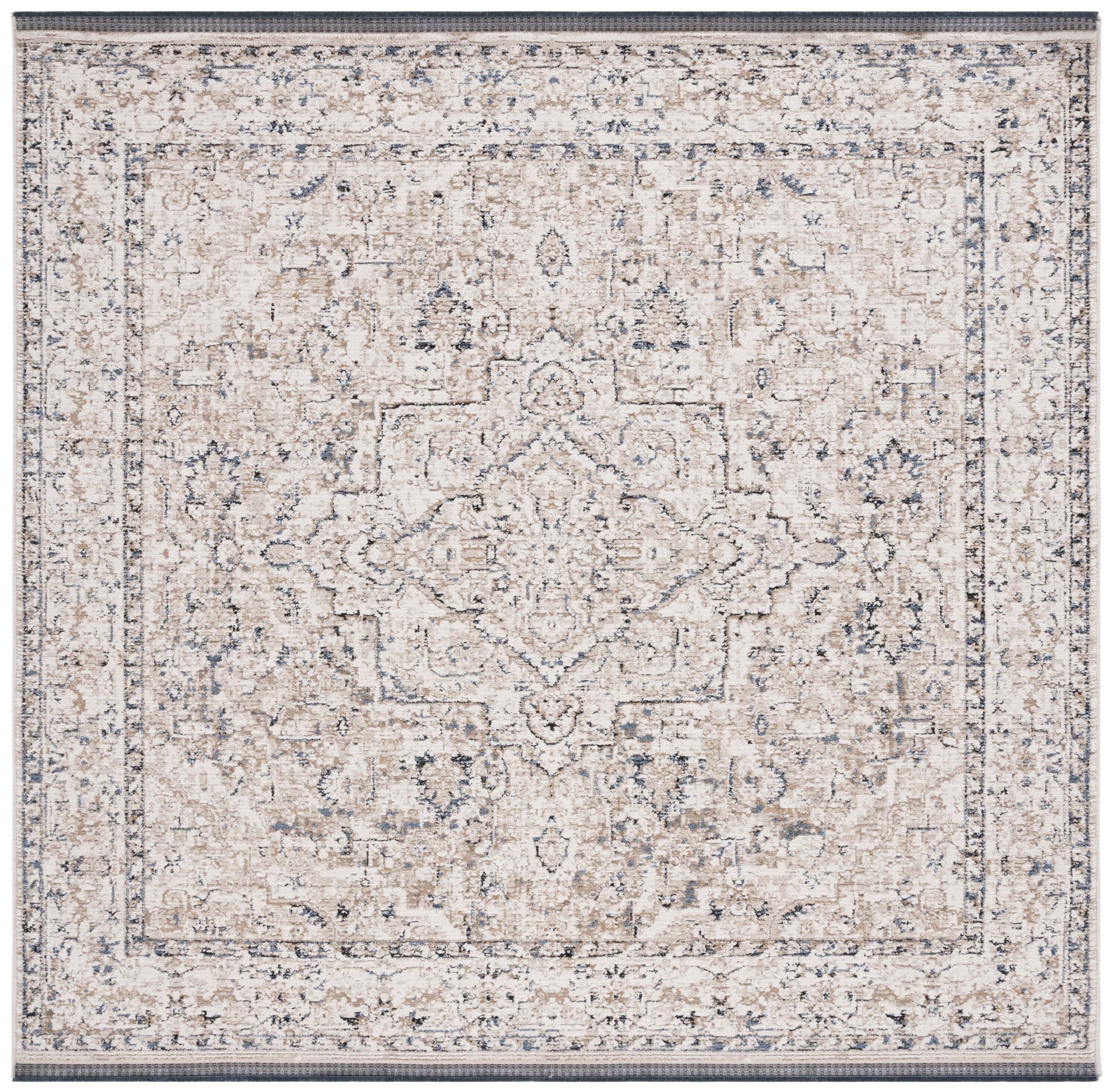 Vivaldi  595A Ivory/Light Olive 7 X 7 Area Rug