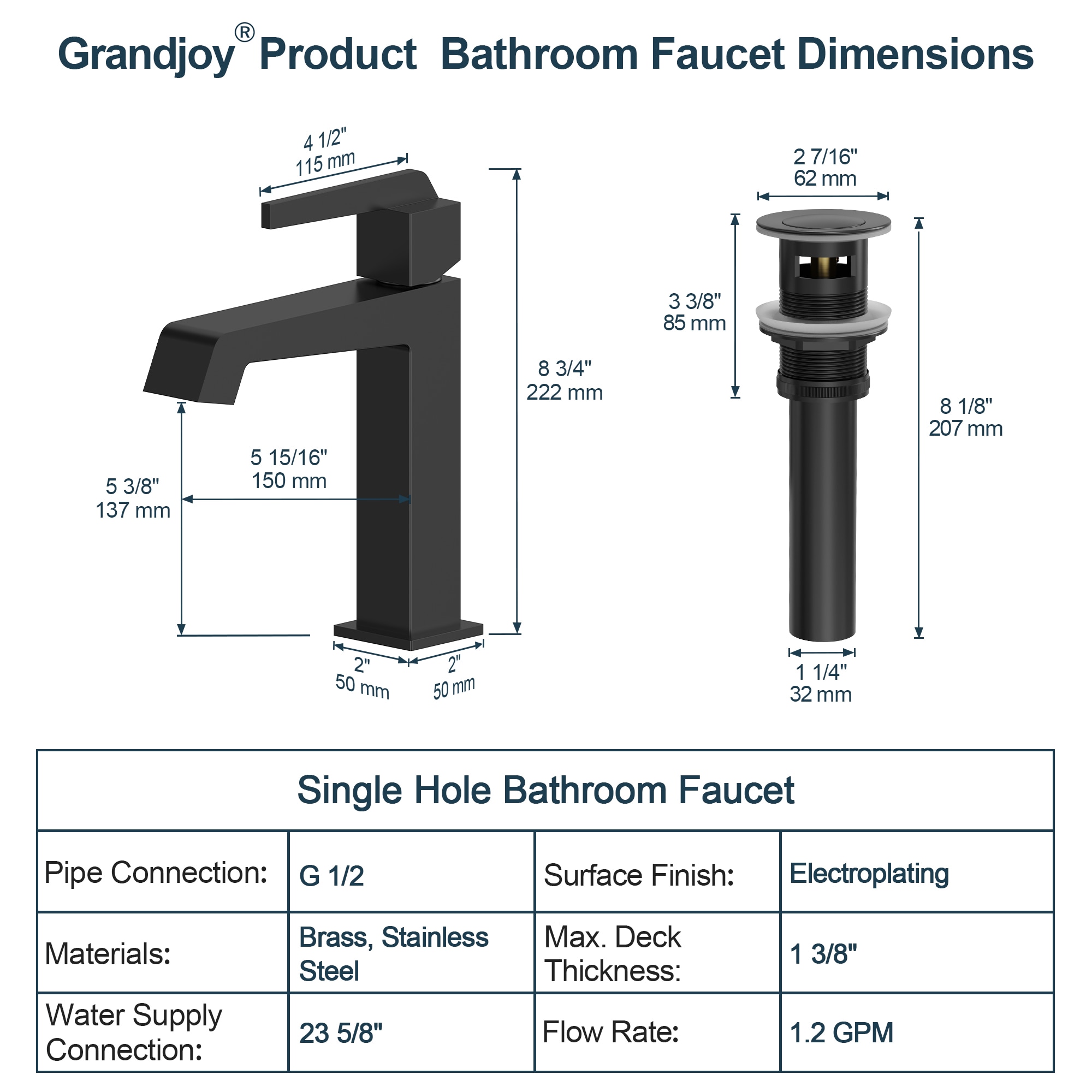 GRANDJOY SGF13GJ-11B-BL Lavatory-Faucets - View #11