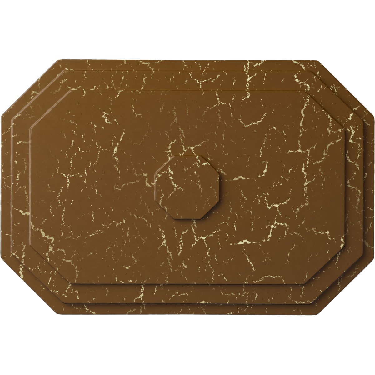 Ekena Millwork CM25FESTC Felix 25.25-in W x 17.25-in L Painted Smokey Topaz Crackle Polyurethane Whole Ceiling Medallion