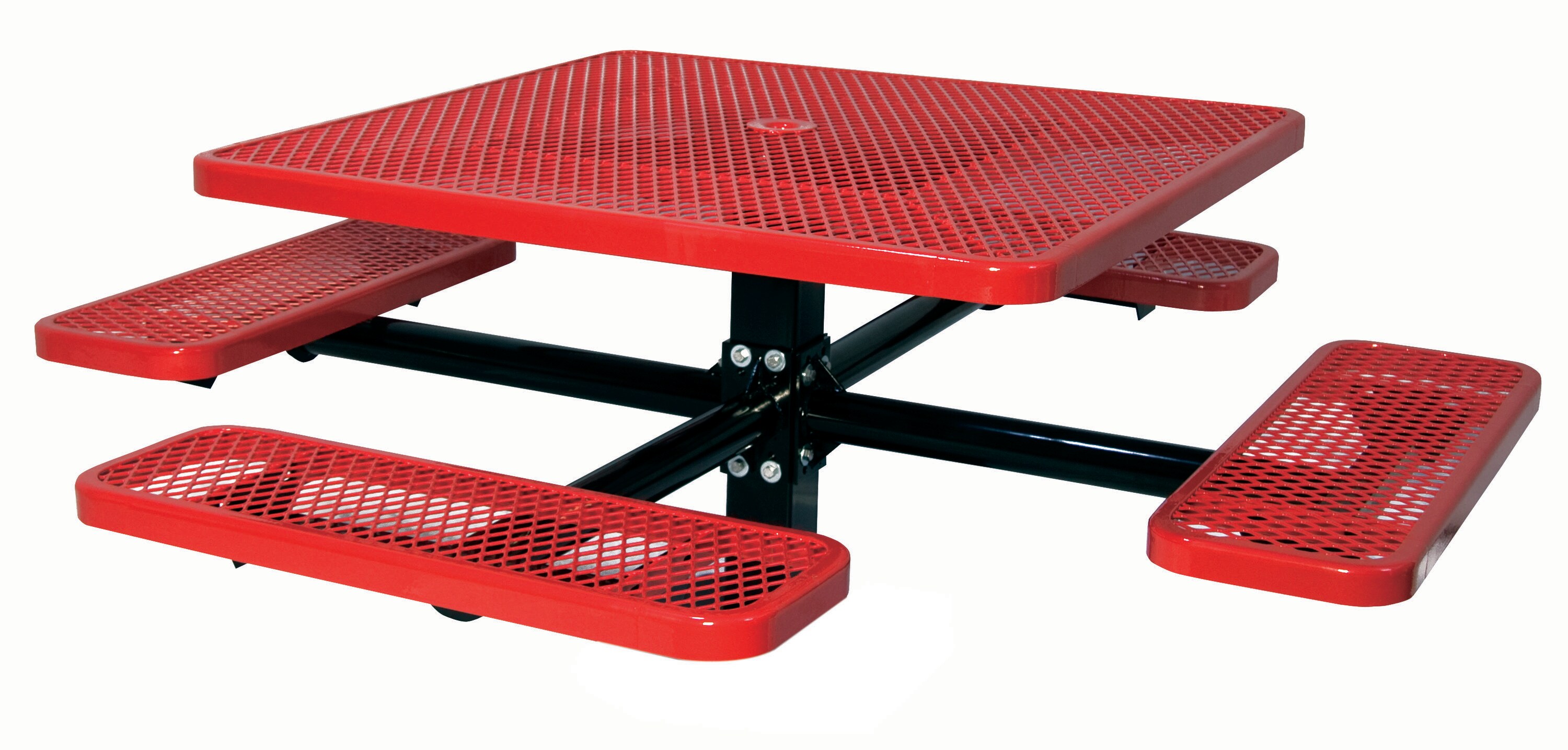 UltraPlay PBK338S-VR 46-in Red Steel Square Picnic Table