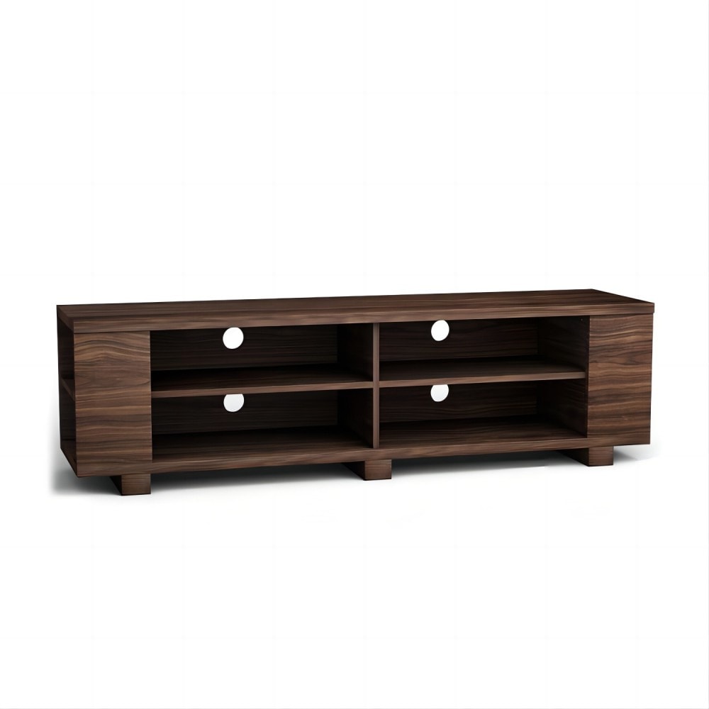 Ayelon Modern/Contemporary Walnut 59-in W TV stand Integrated TV Mount ( Accommodates TVs up to 65-in )