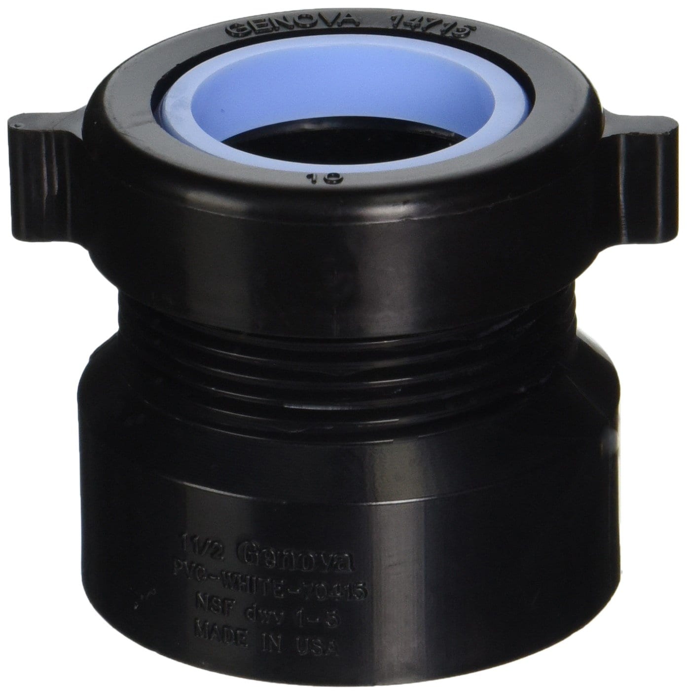 Genova  82211 ABS-DWV Trap Adapter 1-1/2 x 1-1/4 Black