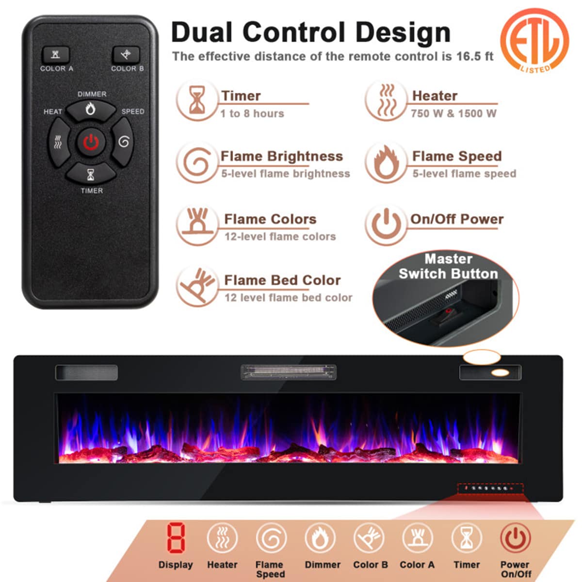 Clihome CL--10167 Electric-Fireplaces - View #8