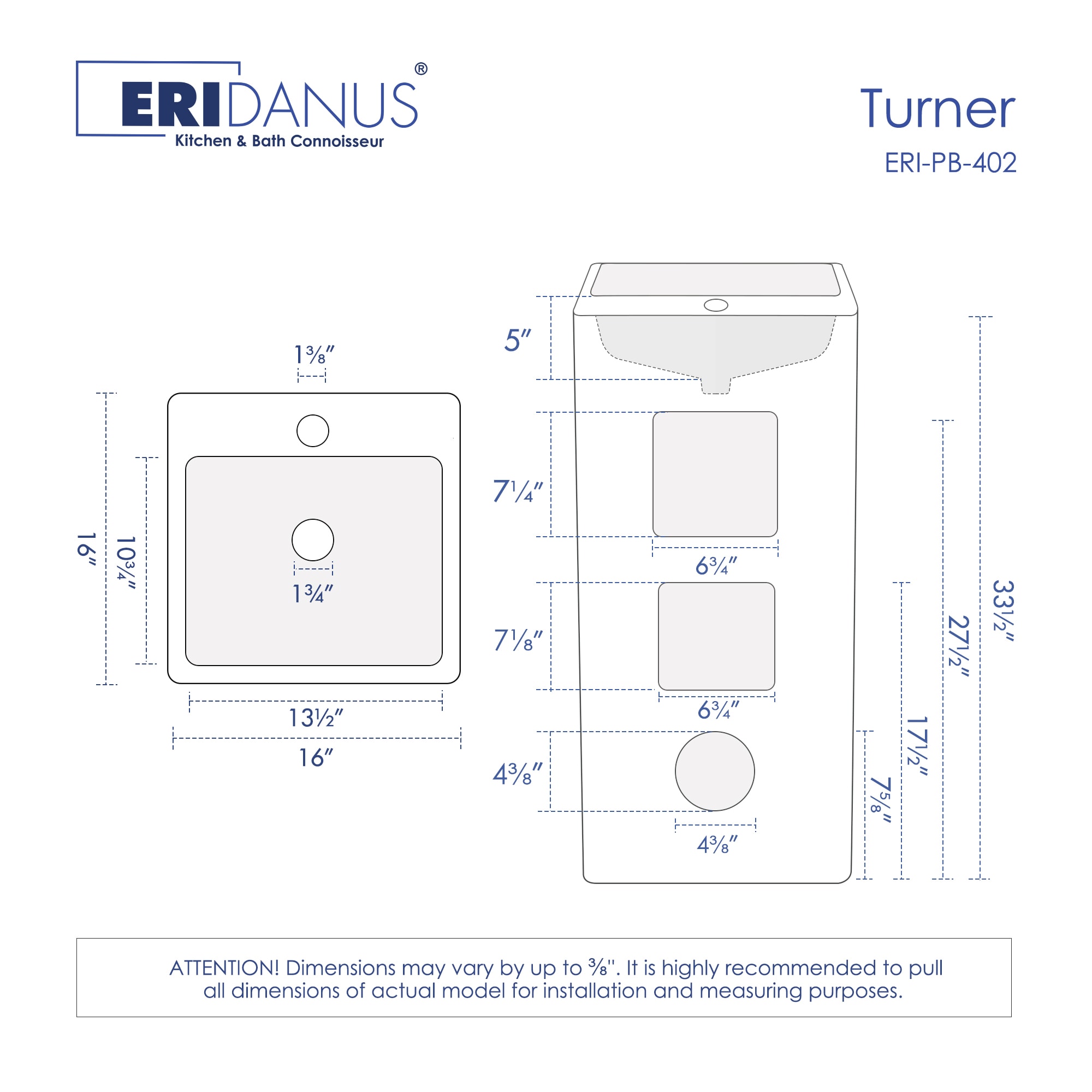 Eridanus ERI-PB-402-A Complete-Pedestal-Lavatories - View #4