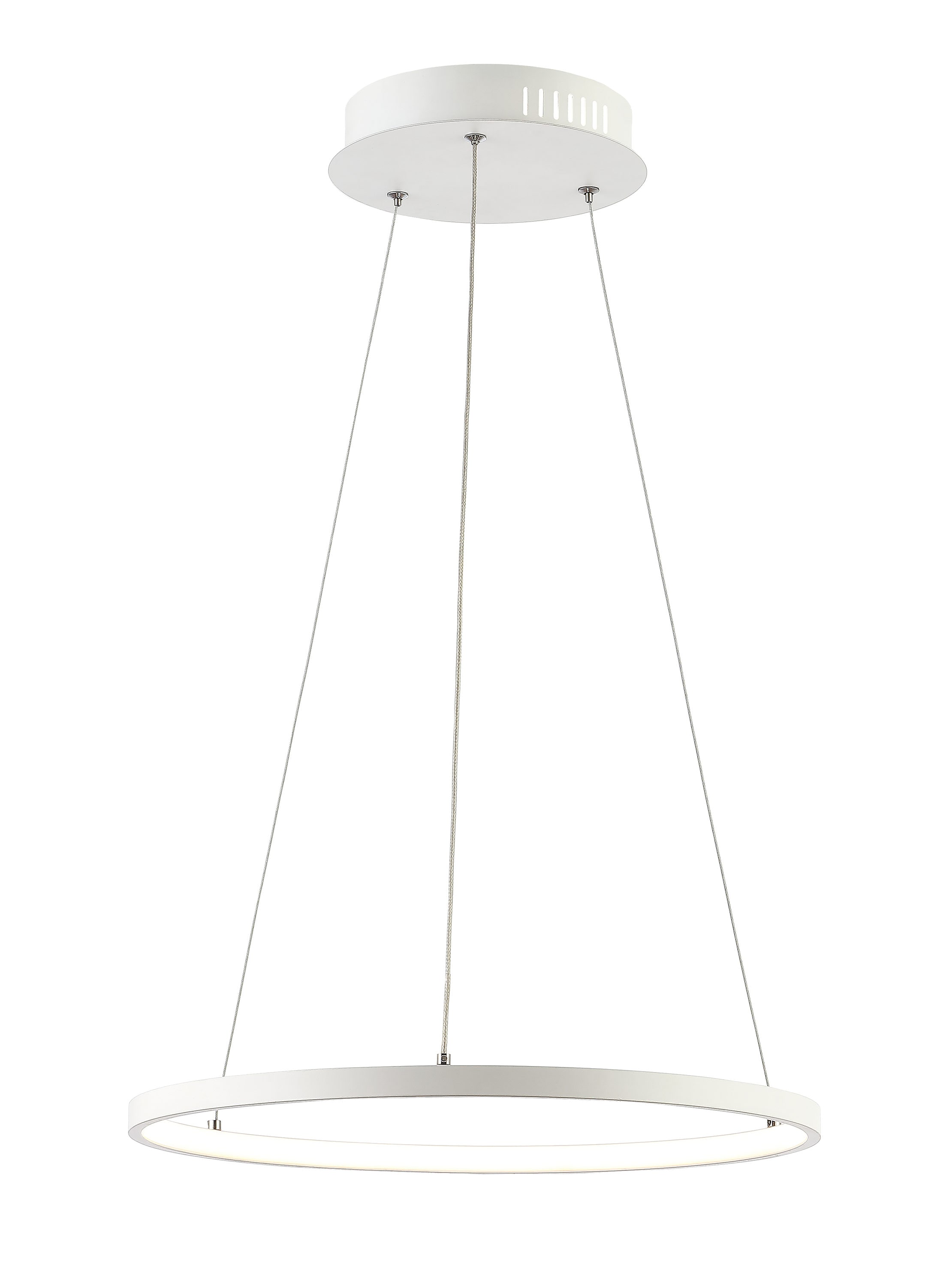Bremi 20" Modern Minimalist Halo LED Pendant Light in Matte White