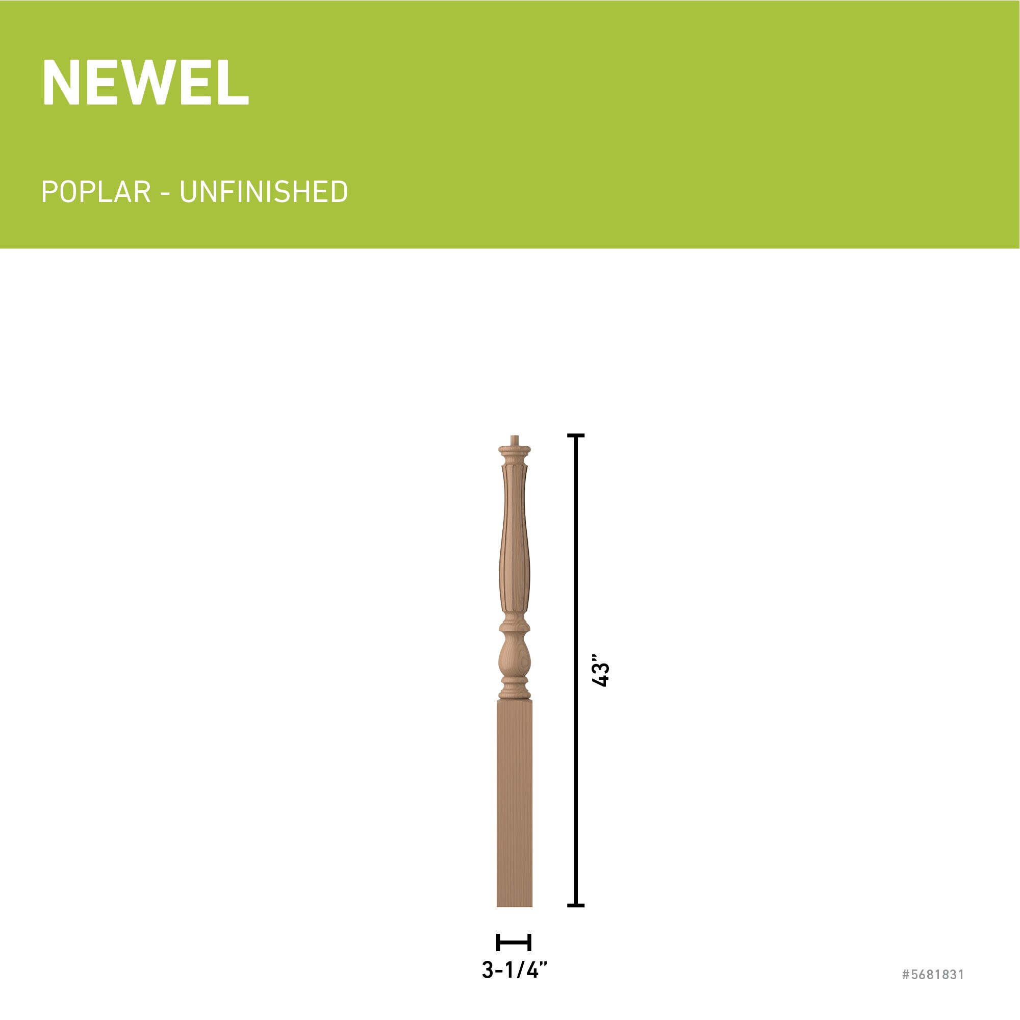 L.J. Smith Stair Systems LJF-3910-P Interior-Stairpart-Newel-Posts - View #3