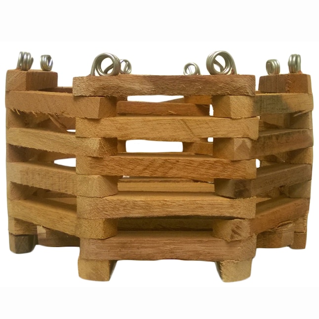 Better-Gro 8-in W x 5.25-in H Natural Wood Basket