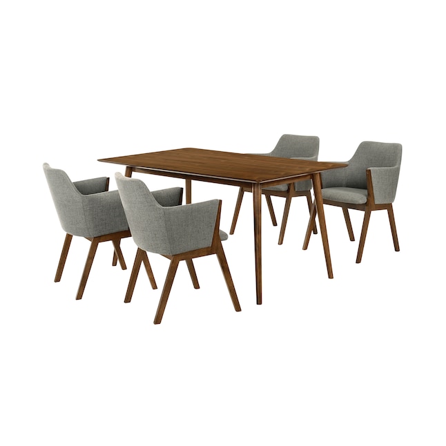 Armen Living Westmont/Renzo Charcoal/Walnut Contemporary/Modern Dining ...