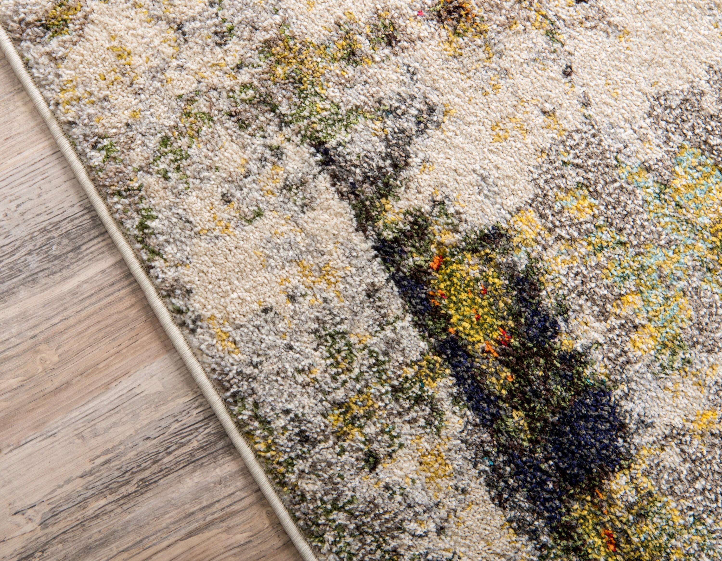 Reversible Chromatic Gray Abstract 9' x 12' Easy-Care Rug