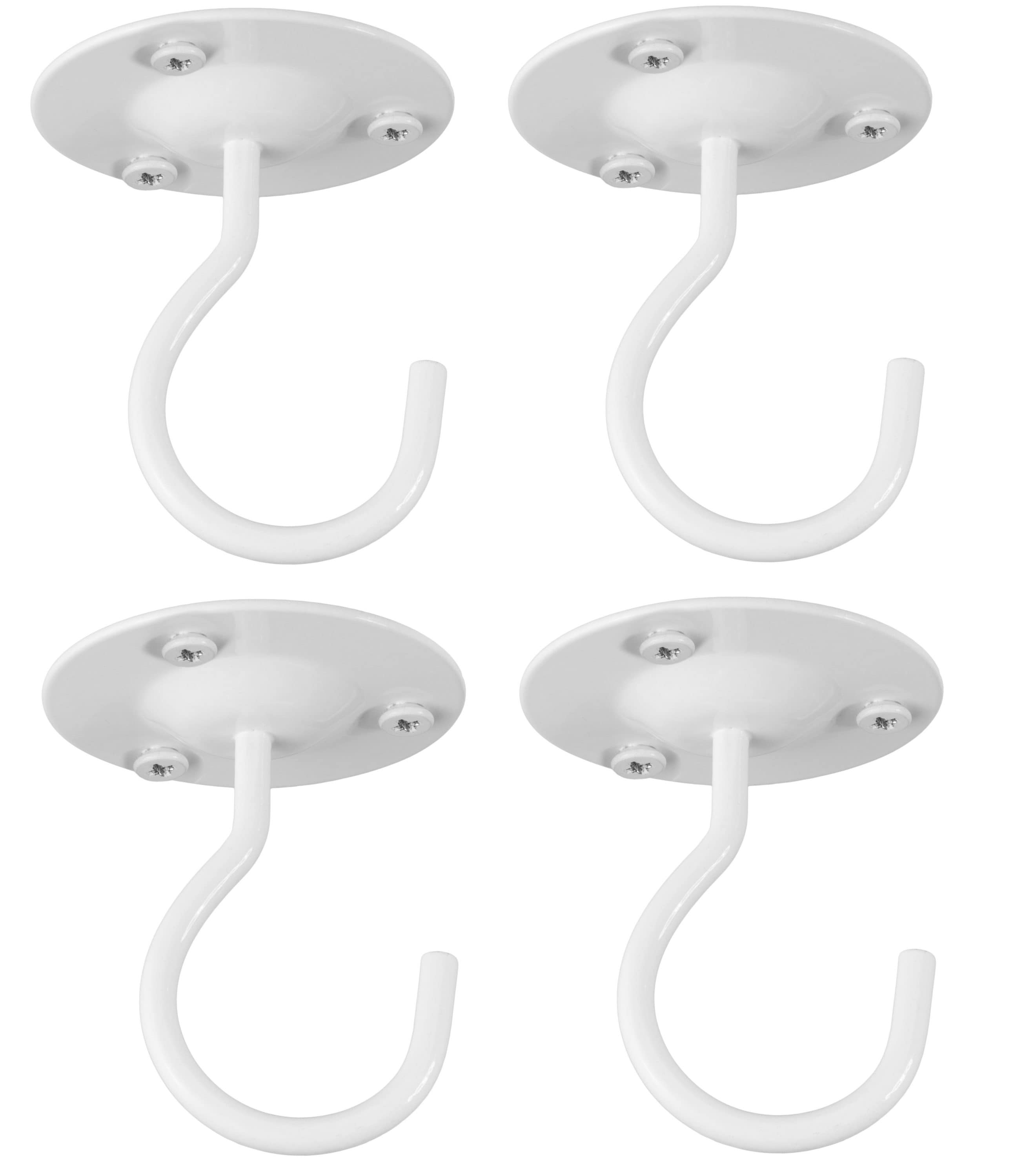 Vigoro 1.75 in. x 1.5 in. x 2.25 in. White Metal Large Ceiling Hook 542229  - The Home Depot