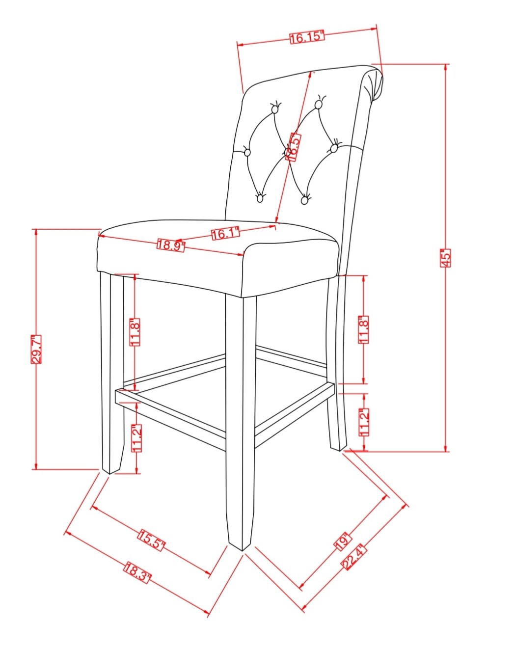 GDFStudio 373773 Dining-Chairs - View #6