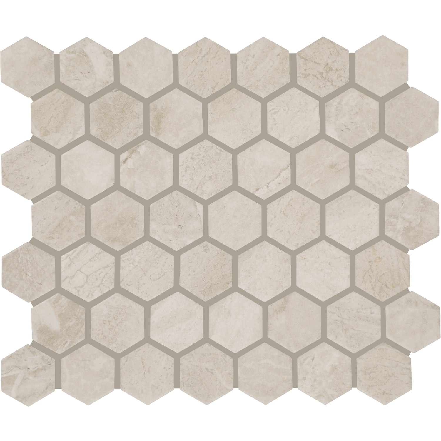 STAINMASTER SM7715HEXXTMTLW Somerset Beige 10-in x 12-in Matte Ceramic Marble Look Hexagon Mosaic Floor and Wall Tile (0.81-sq. ft/ Piece)