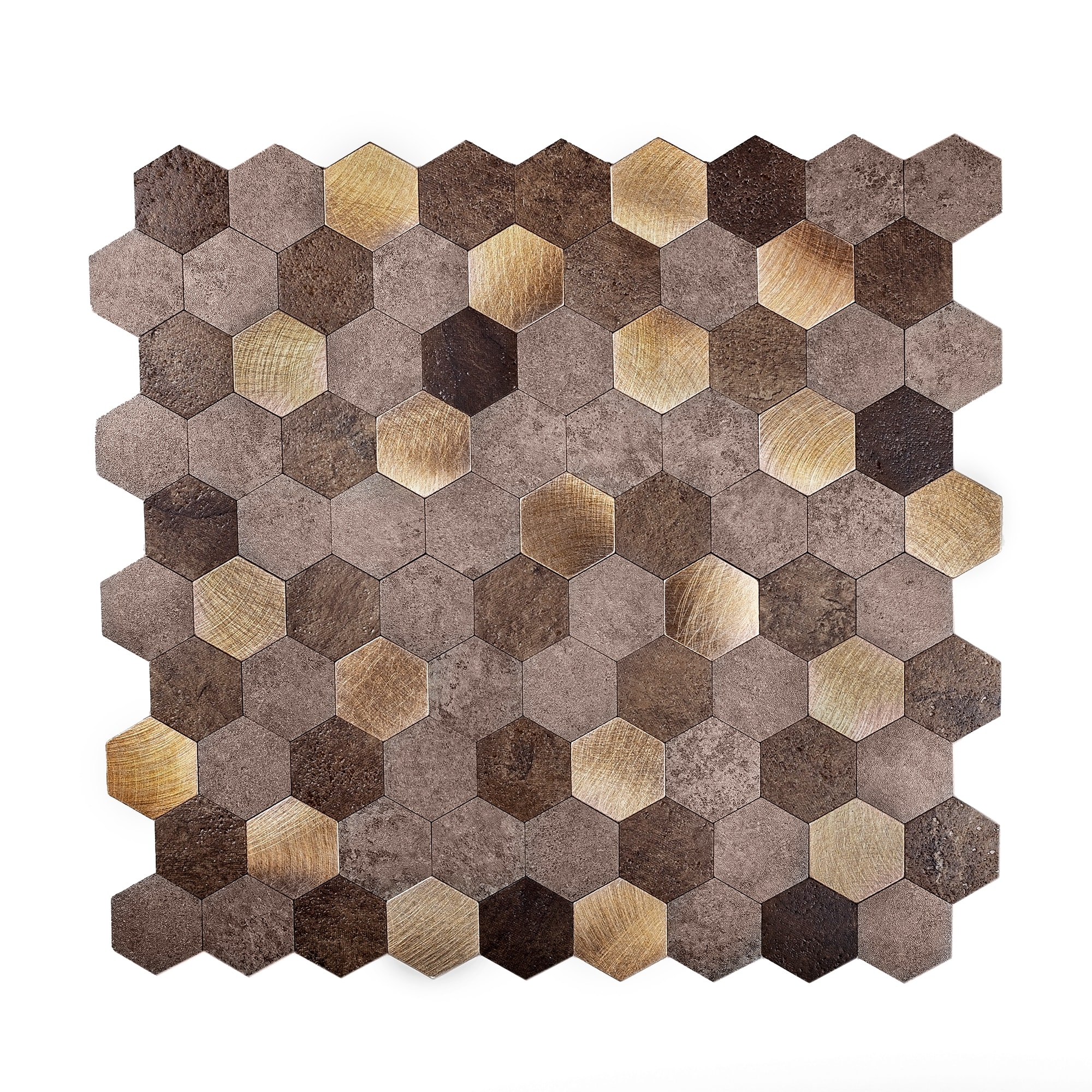 Apollo Tile TCPLST9907 Brisk Gold 11-in x 11-in Brushed PVC Wood look Standard Wall Tile ( 8.79-sq ft Carton )