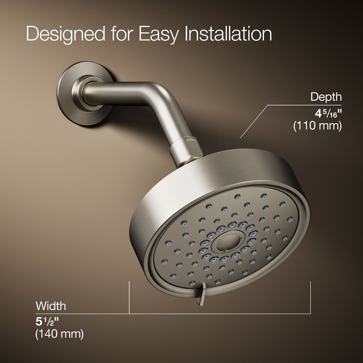 KOHLER K-22170-G-BN Fixed-Showerhead - View #4