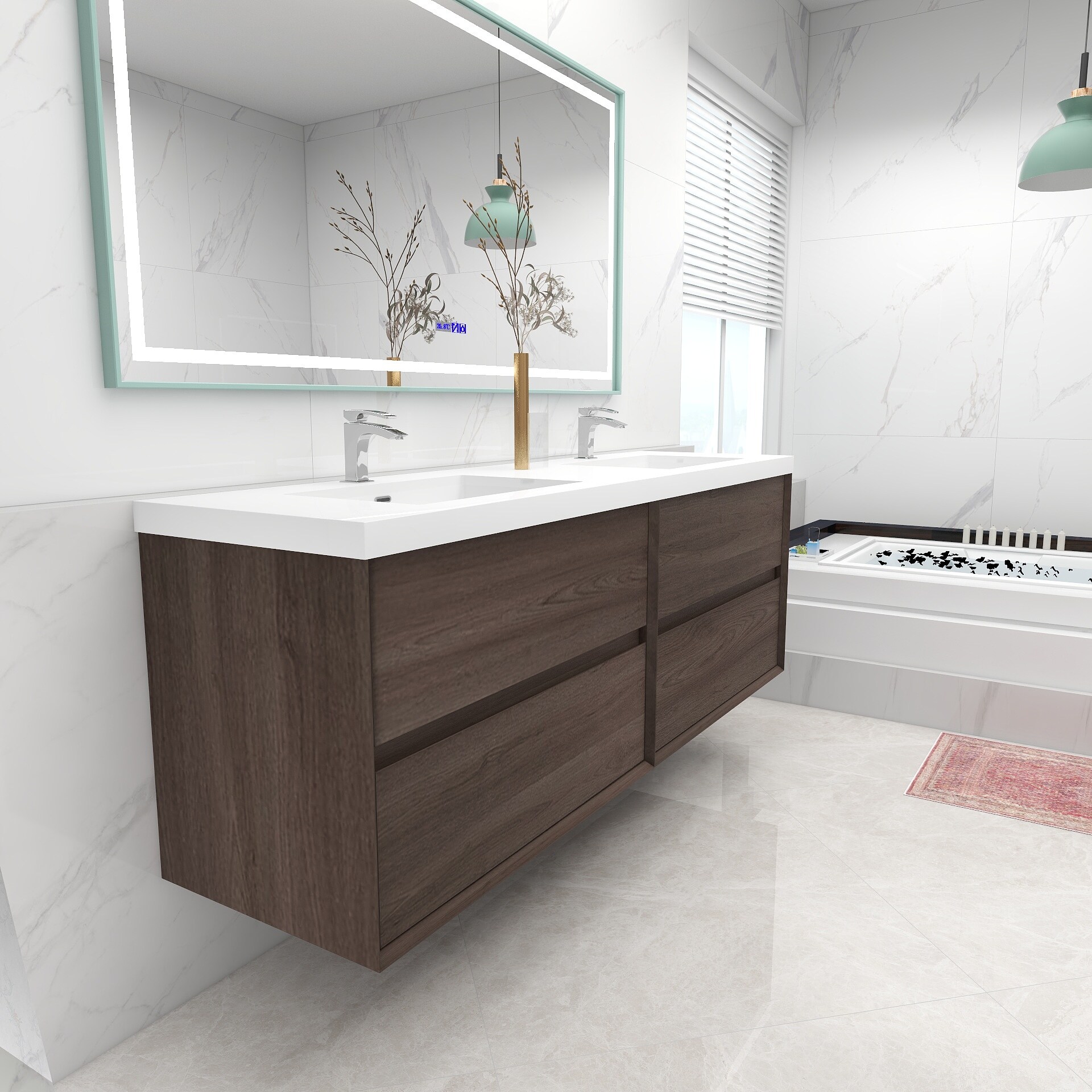 BV Better Vanity SLIM72D-RO Bath-Vanity-Combo - View #6